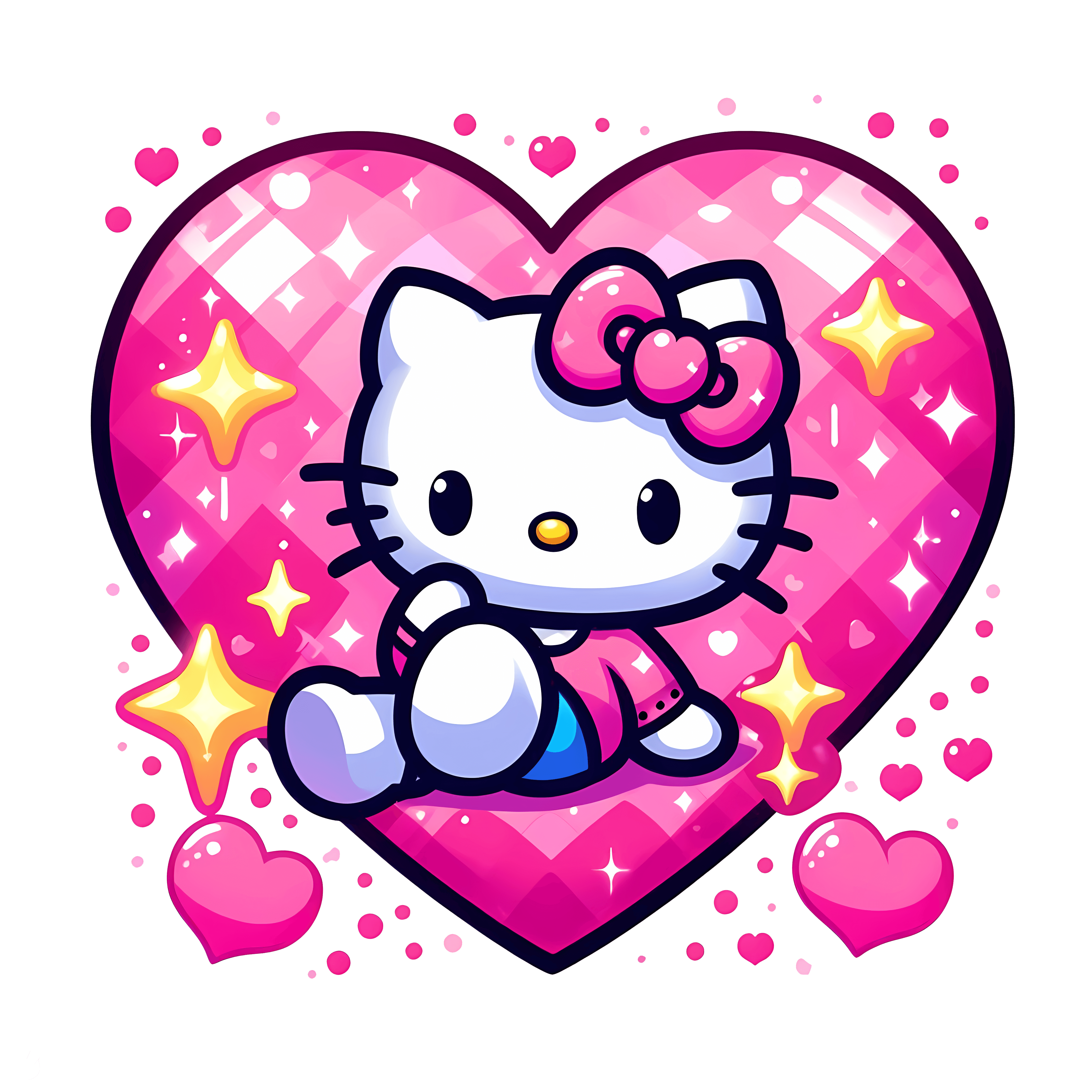 Hello Kity Valentine's Design - DTF Ready To Press