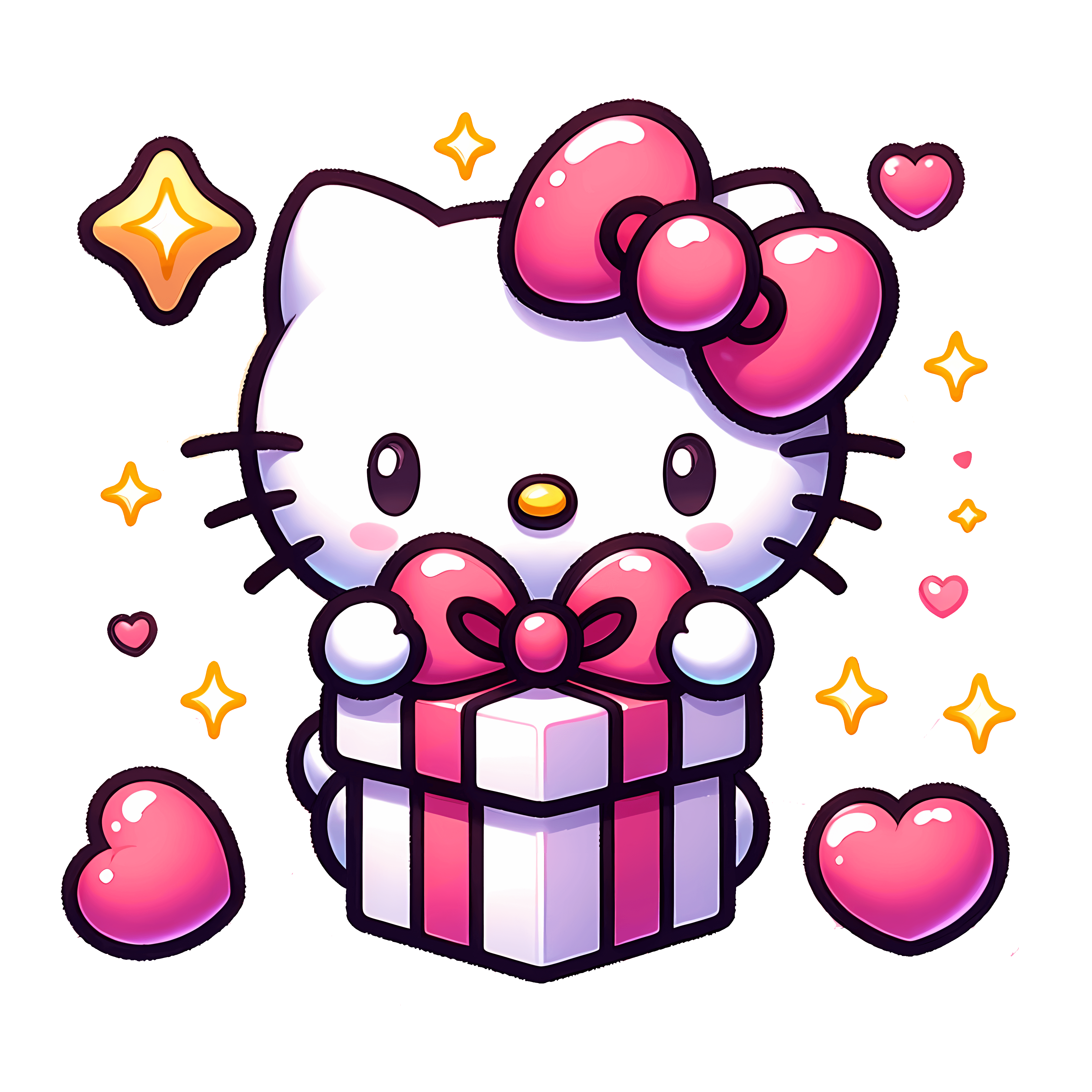 Hello Kity Valentine's Design - DTF Ready To Press