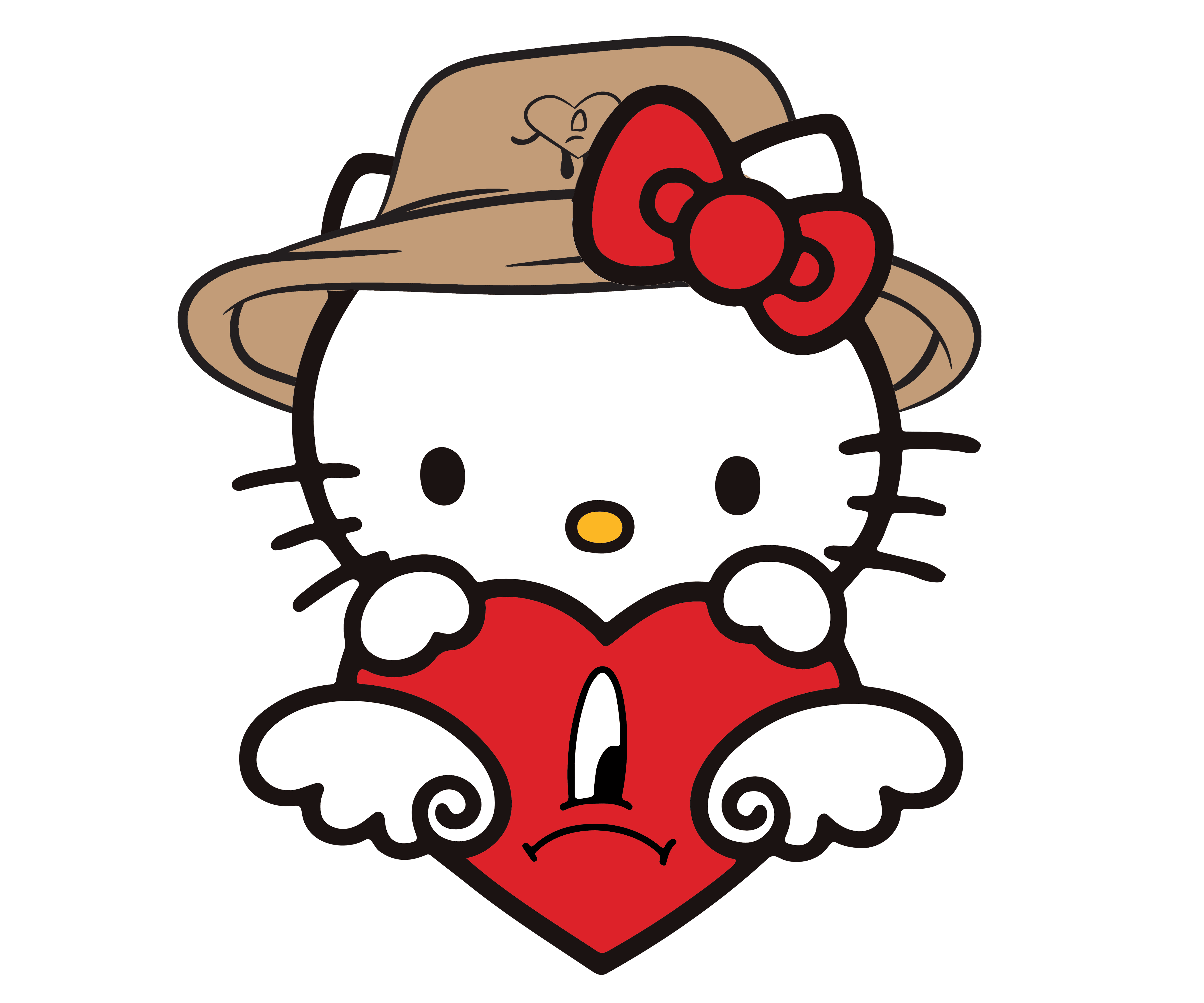 Hello Kity Valentine's Design - DTF Ready To Press