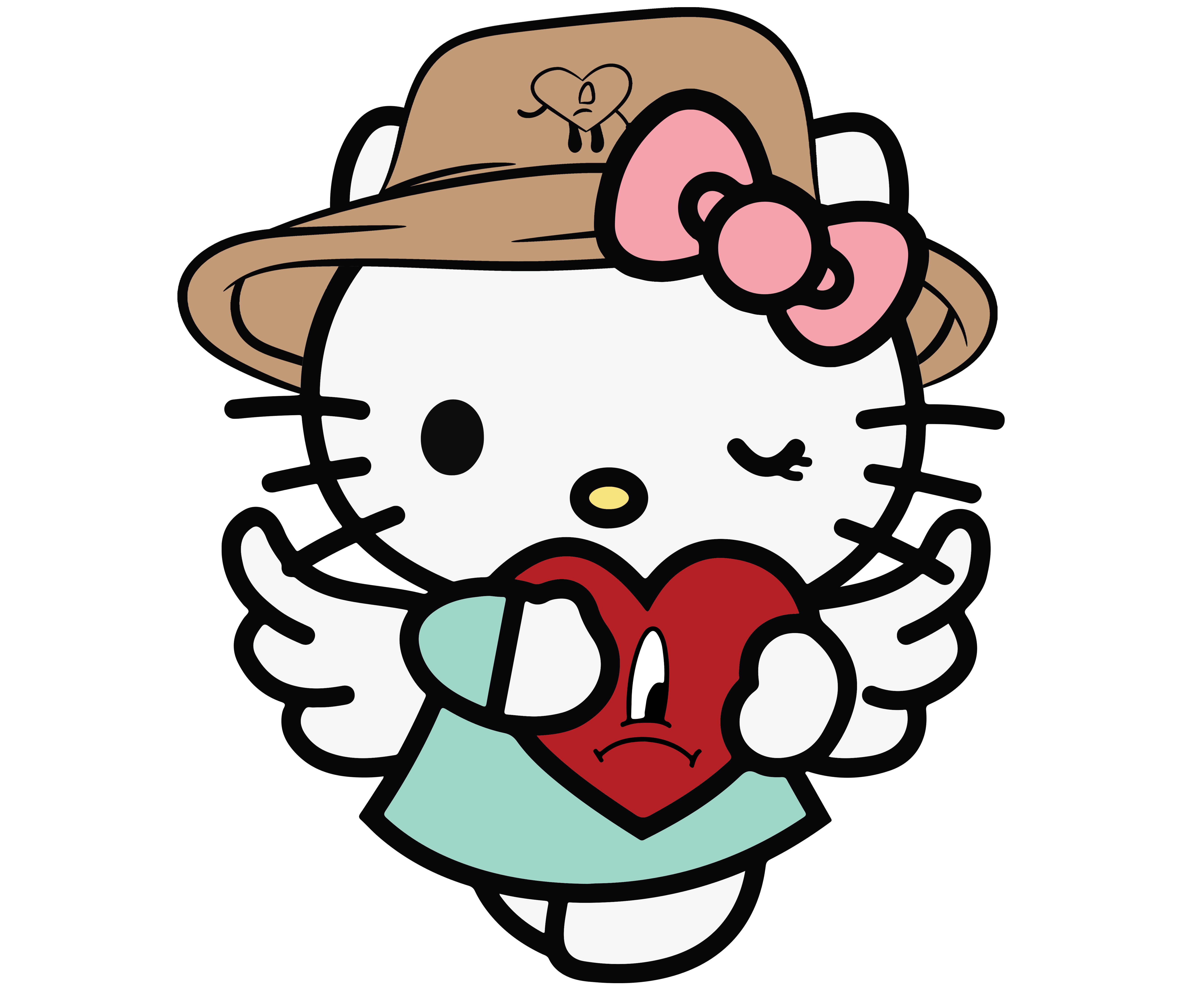 Hello Kity Valentine's Design - DTF Ready To Press