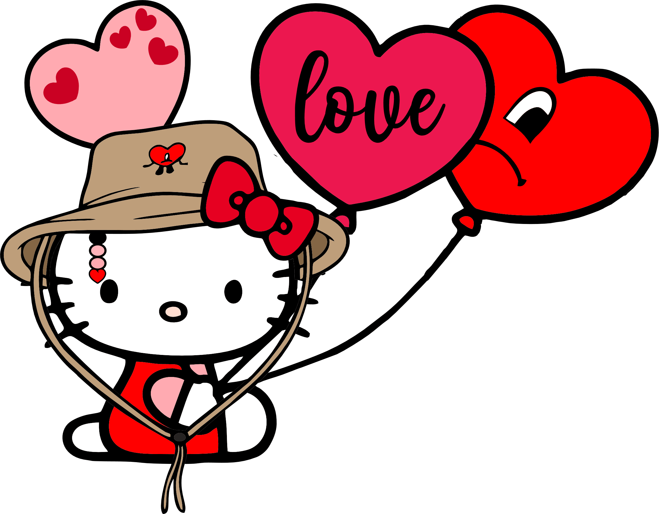 Hello Kity Valentine's Design - DTF Ready To Press