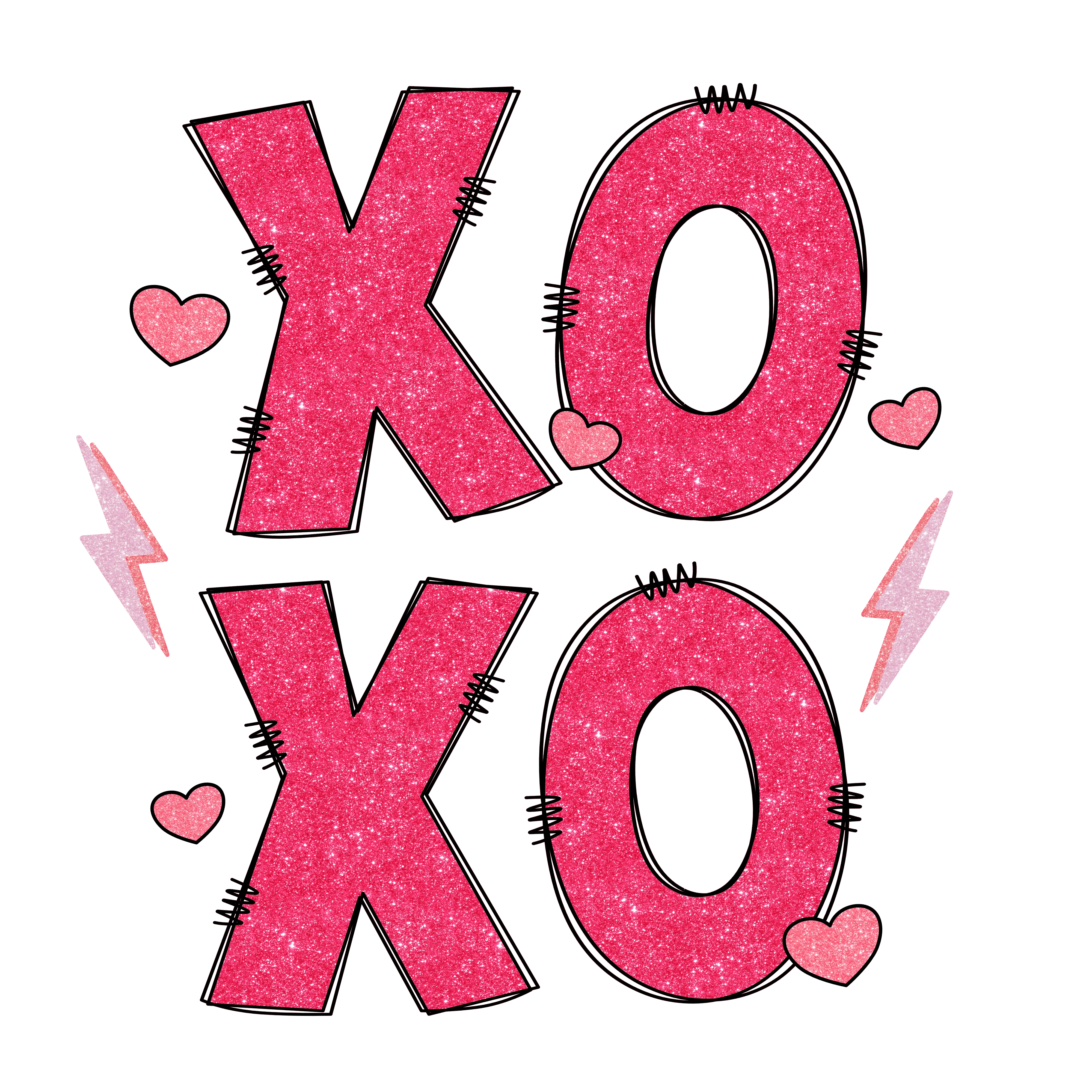 XOXO Valentine's Day Design - DTF Ready To Press - DTF Dallas
