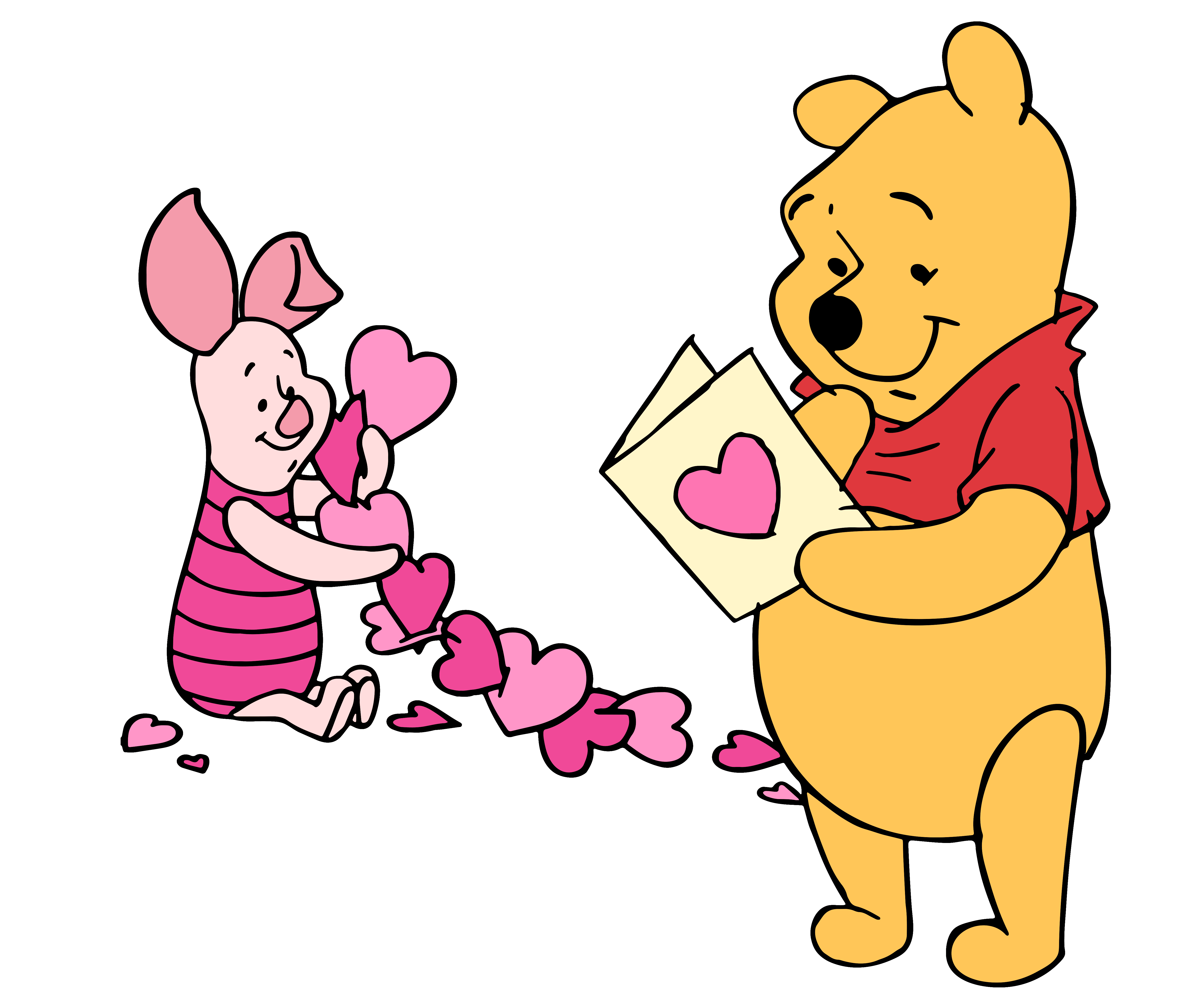 Pooh and Piglet Valentine's Design - DTF Ready To Press - DTF Dallas