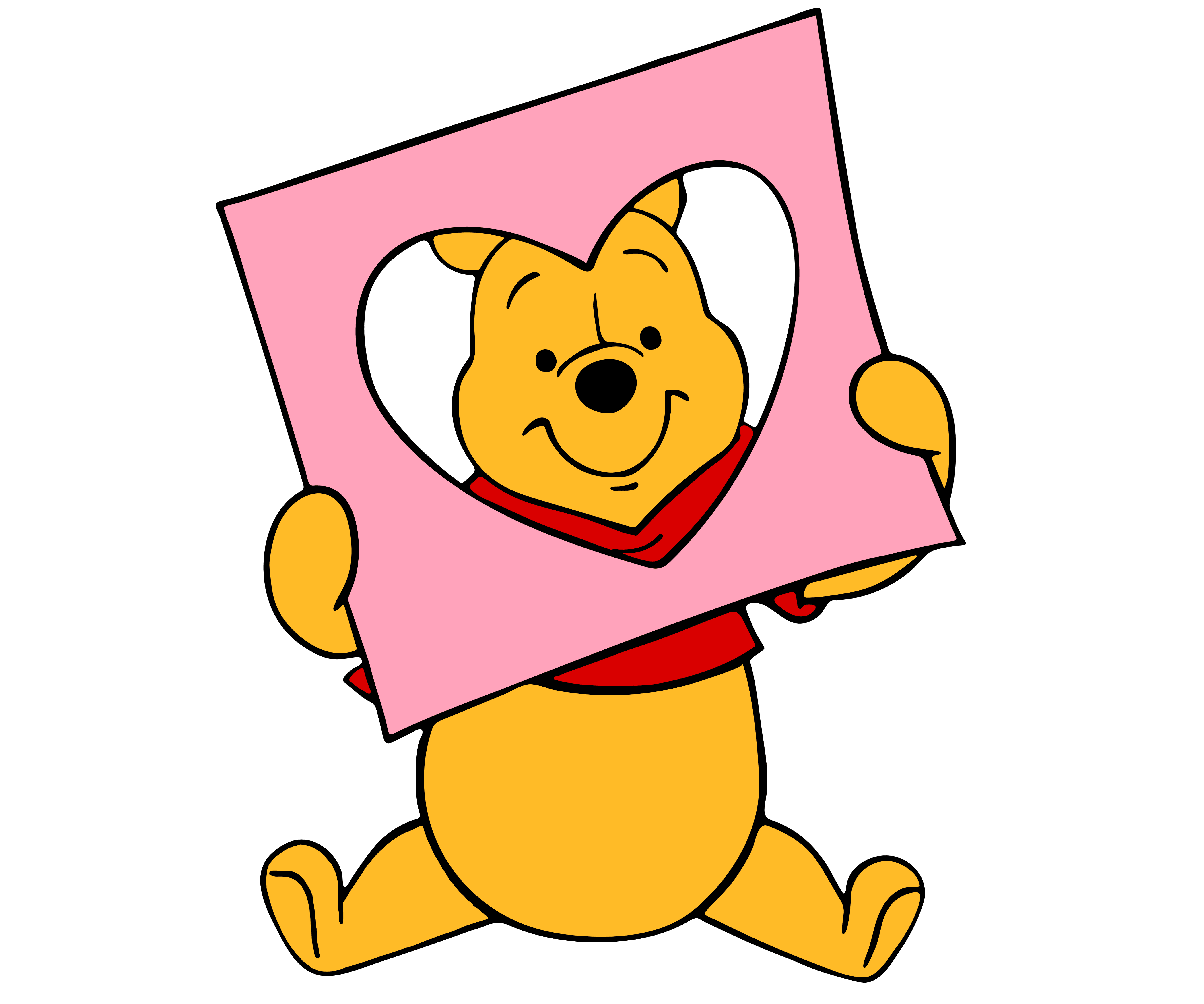 Winnie The Pooh Valentine's Design - DTF Ready To Press - DTF Dallas