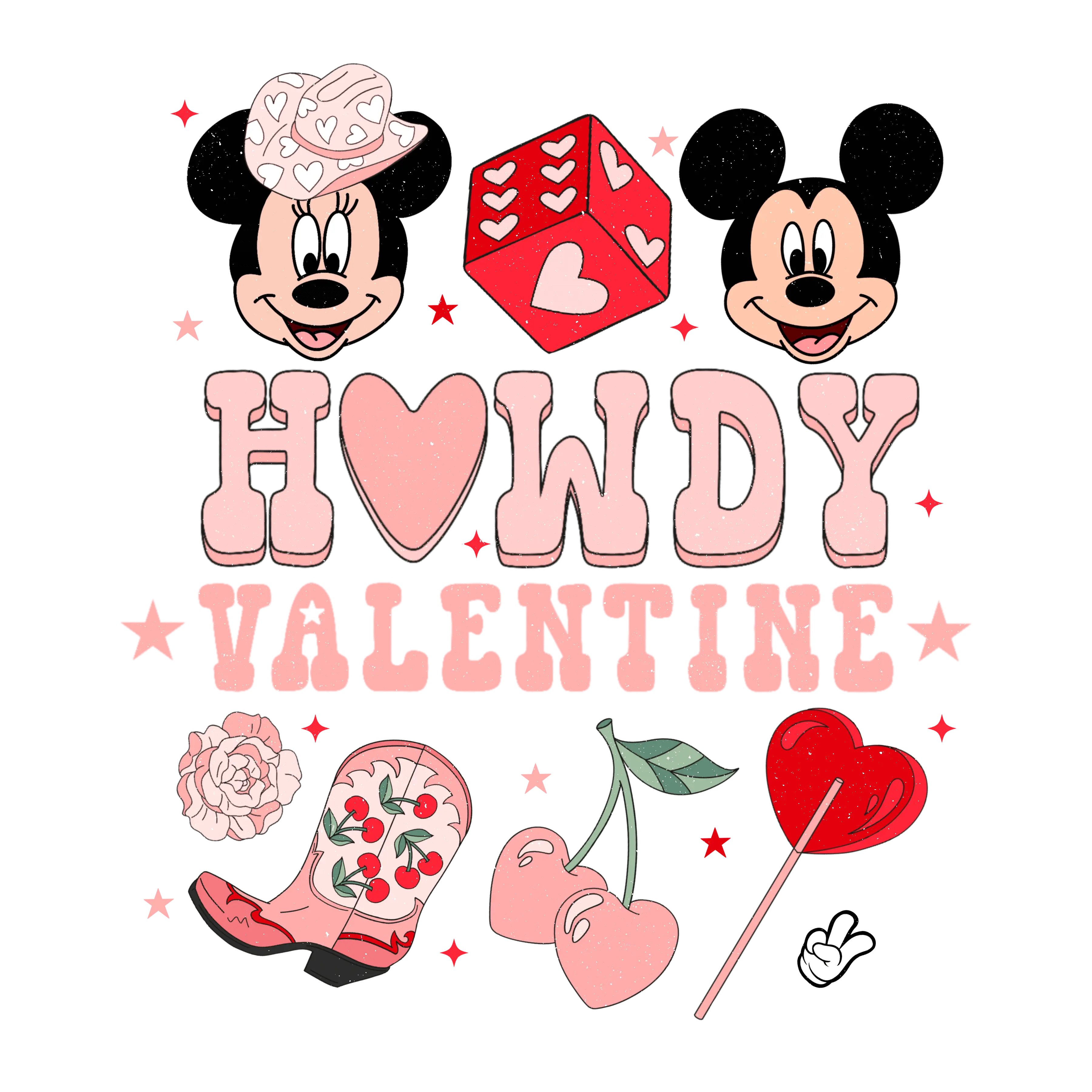 Howdy Valentine Valentine's Design - DTF Ready To Press - DTF Dallas