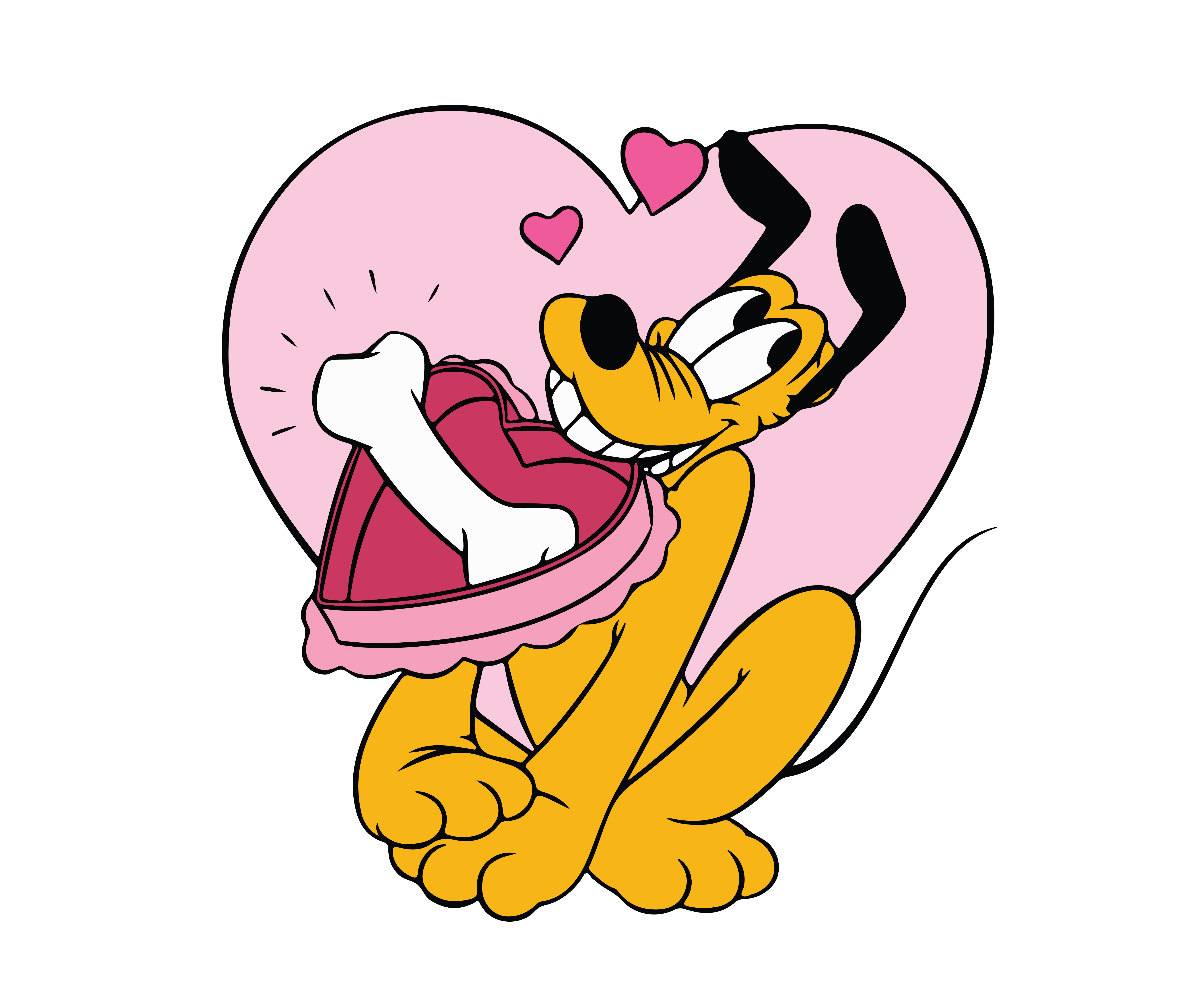 Pluto Valentine's Design - DTF Ready To Press - DTF Dallas