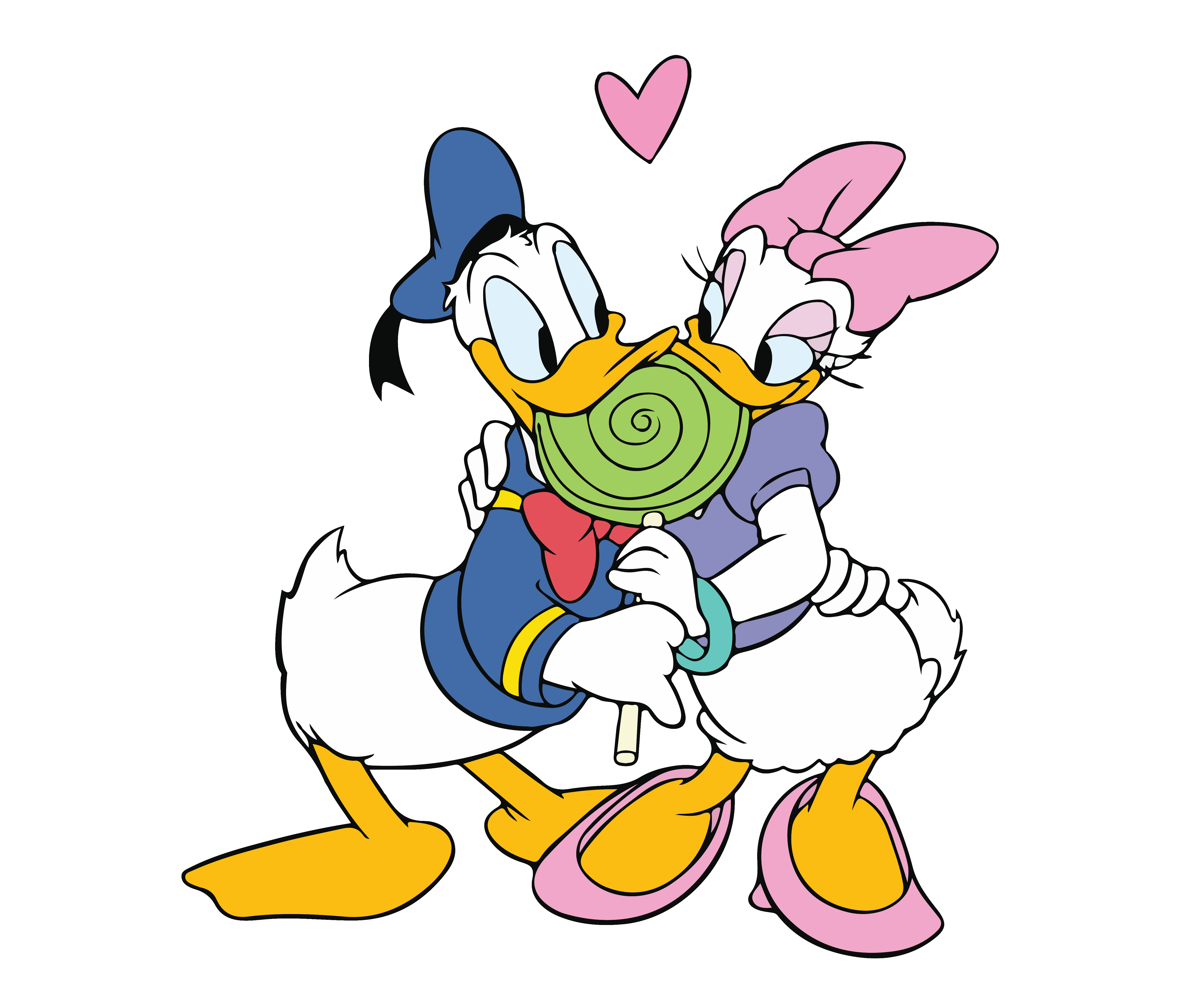 Donald and Daisy Duck Valentine's Design - DTF Ready To Press - DTF Dallas