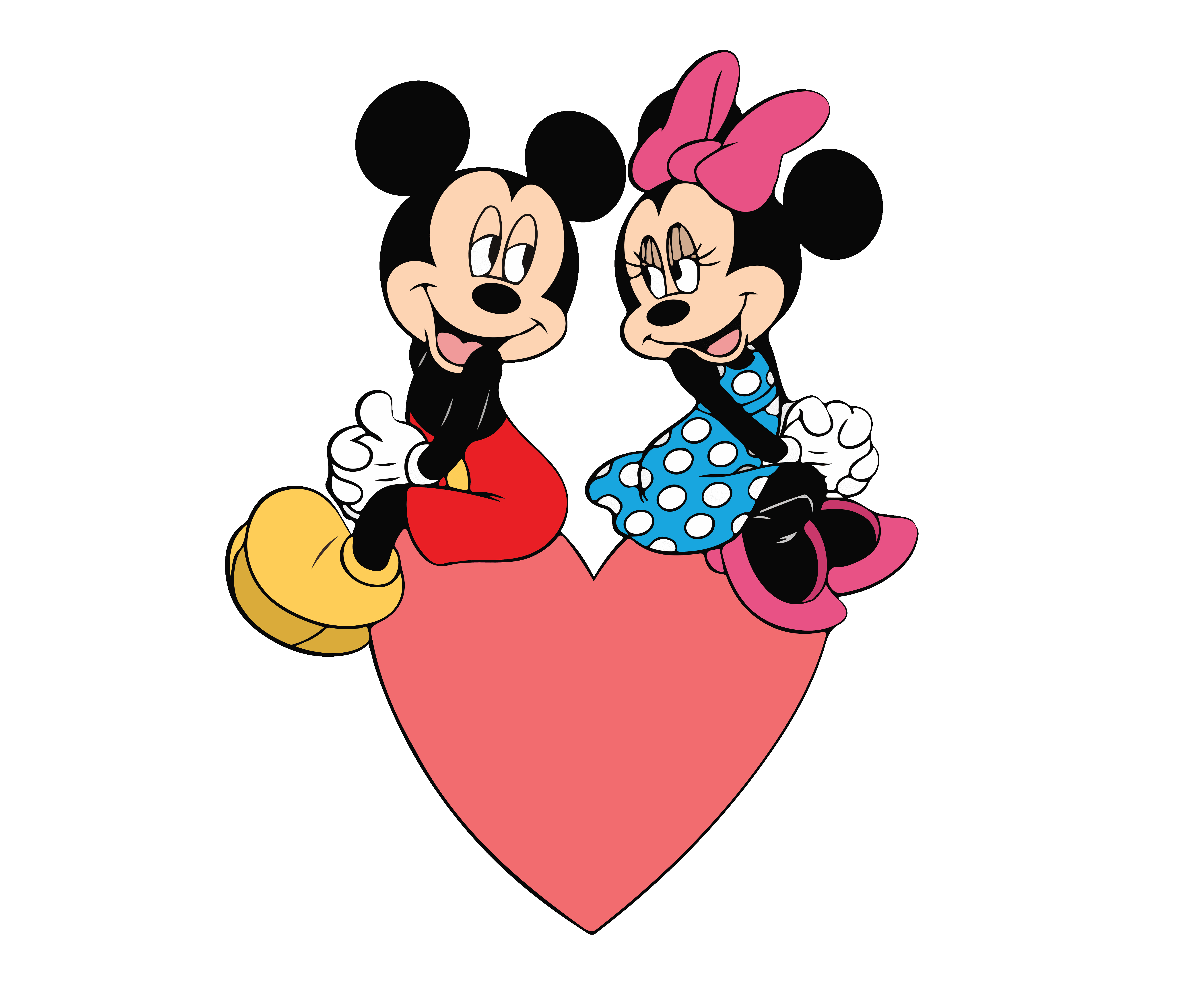 Mickey Minnie Valentine's Design - DTF Ready To Press