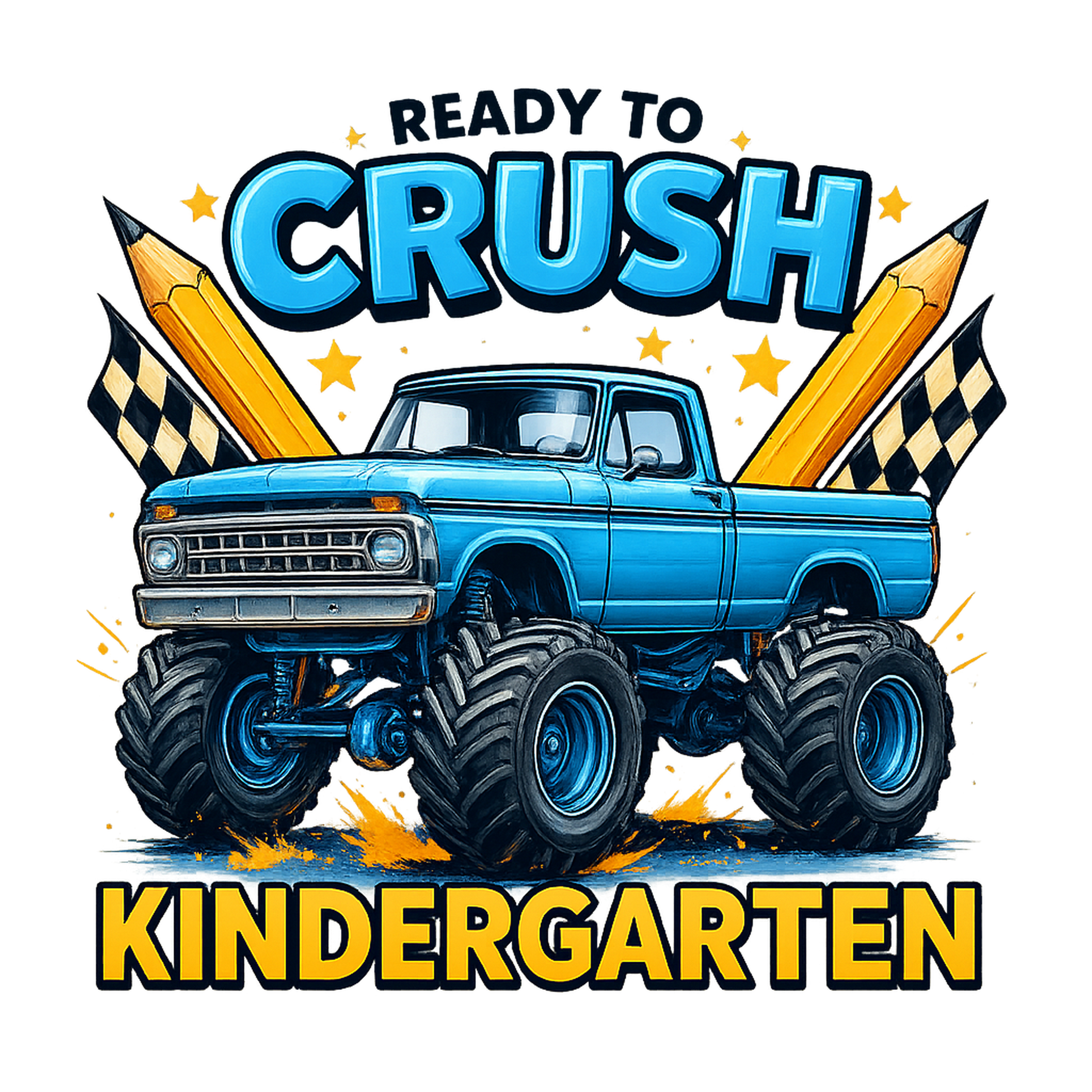 Ready to Crush Kindergarten | Back To School DTF Ready To Press Designs