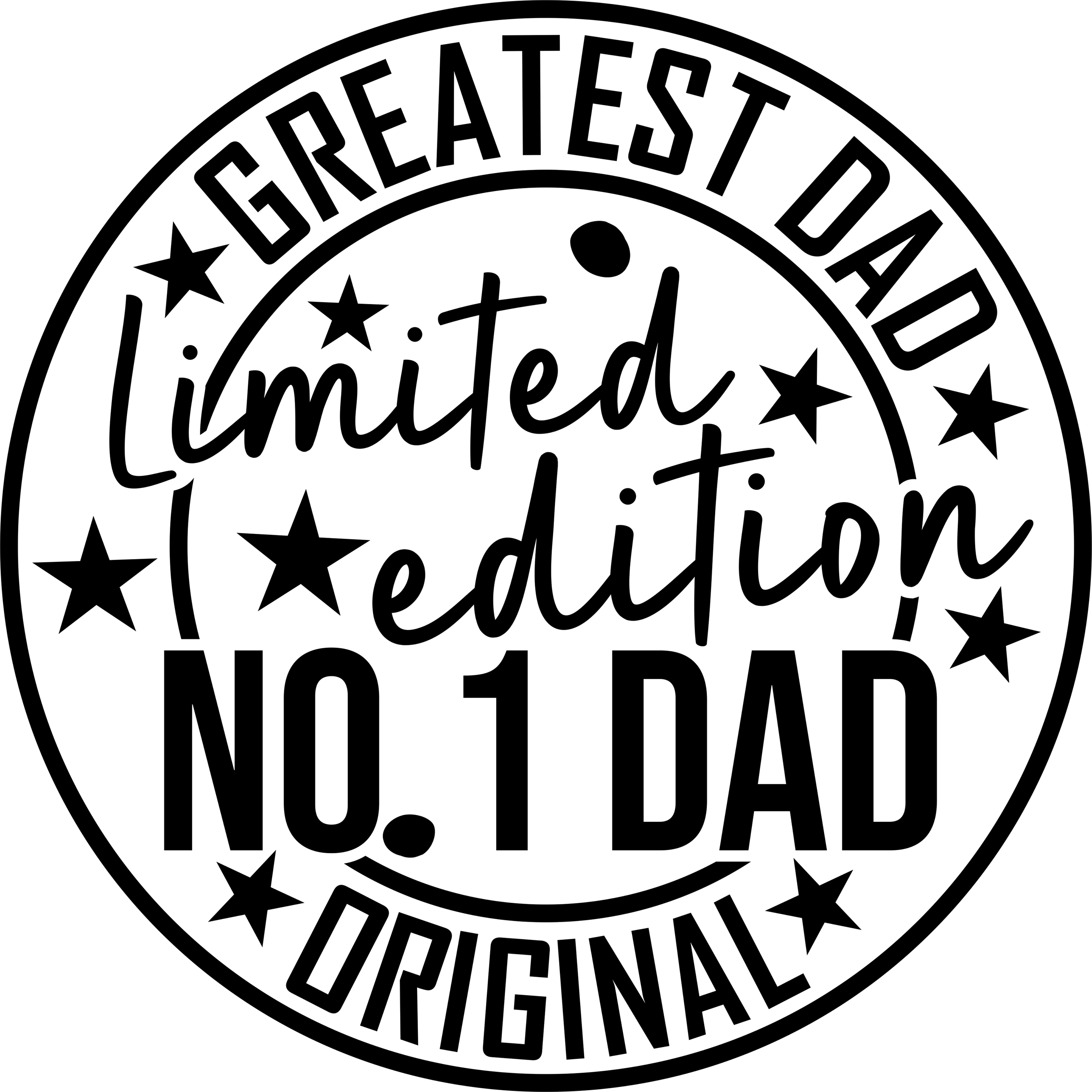 Best Dad Ever With Game Controller | Father's Day Ready To Press Designs