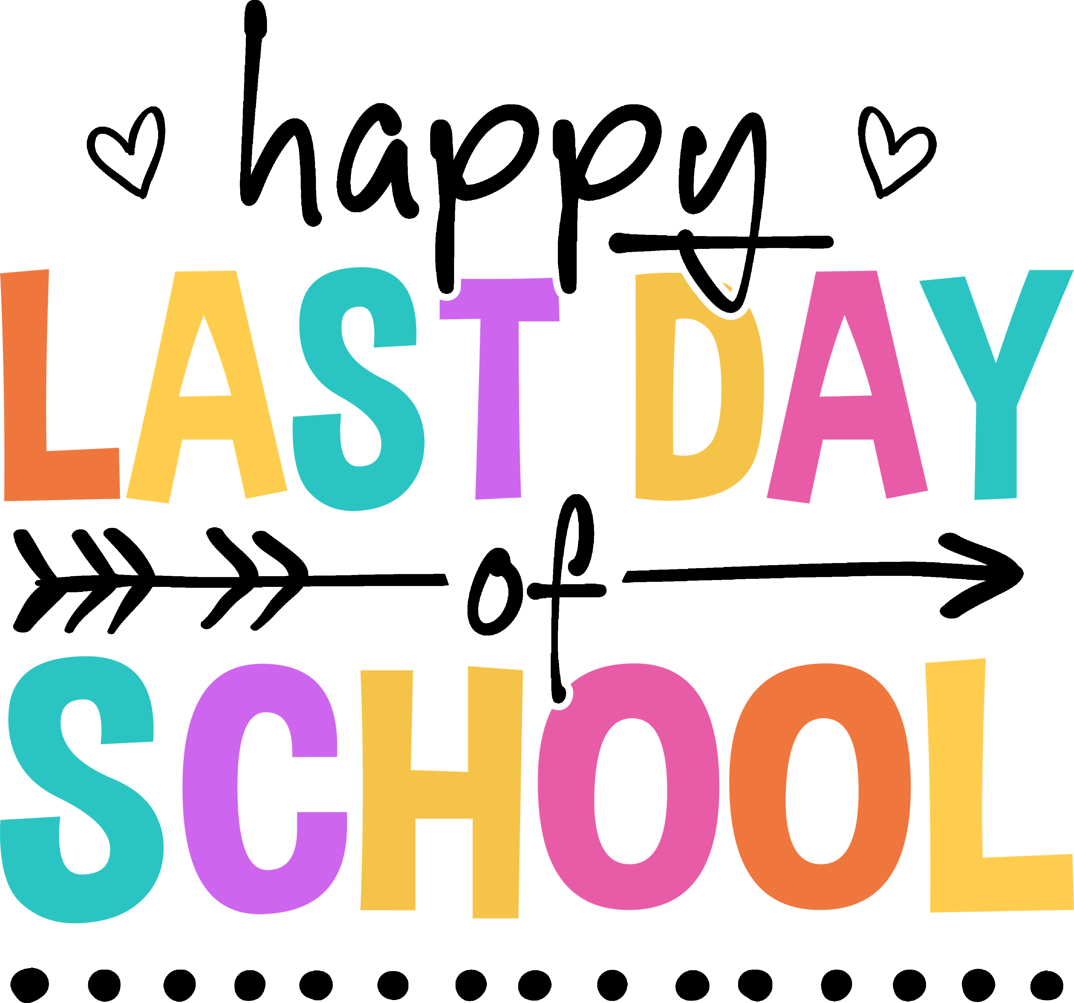Block Bold Last Day | Graduation Ready To Press Designs