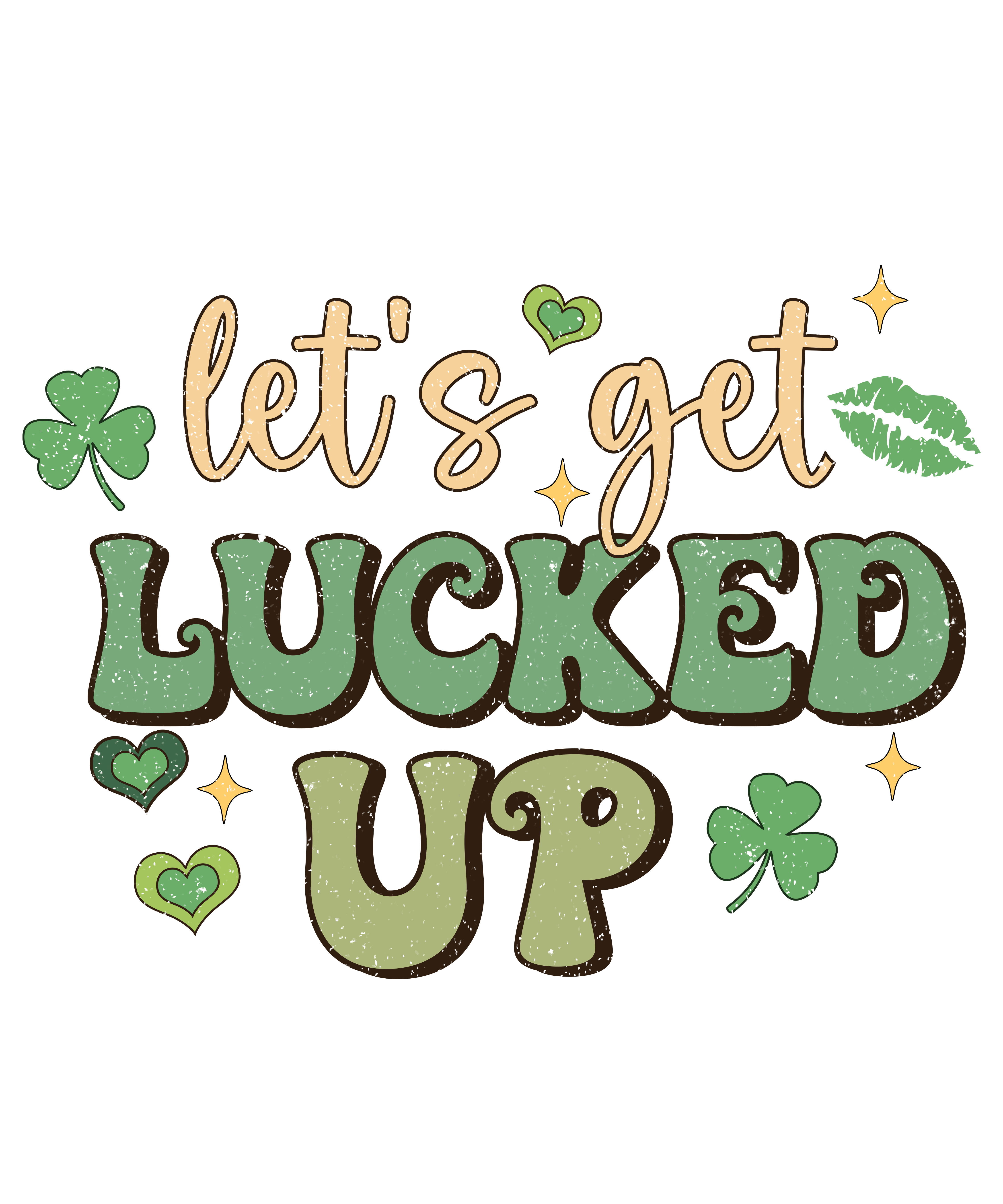 Lucky Shamrock Horseshoe Design | DTF Jersey
