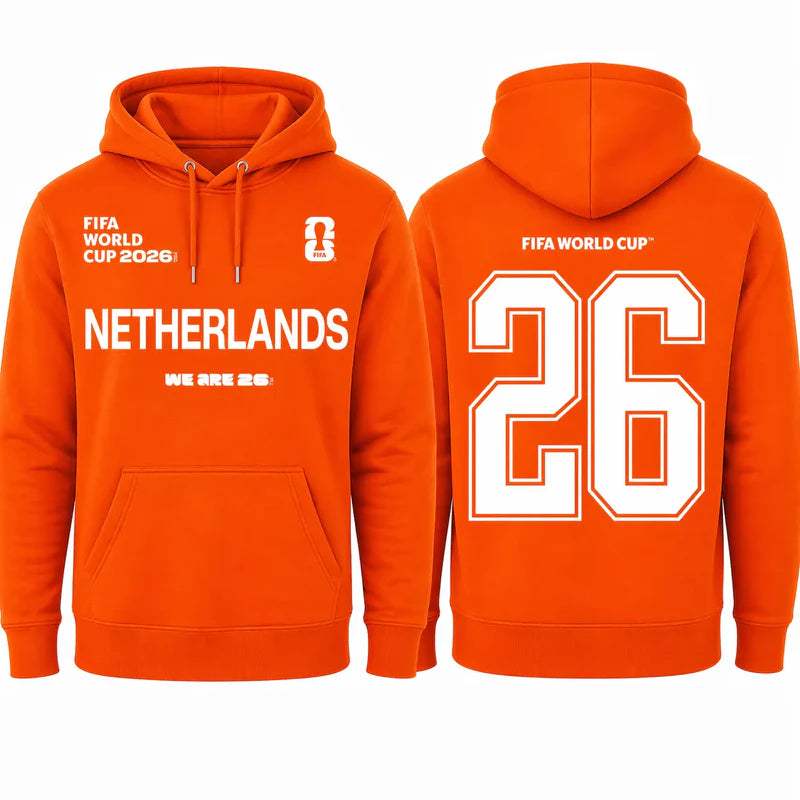 FIFA World Cup 2026 Netherlands Hoodie – Official Oranje "We Are 26" Pullover