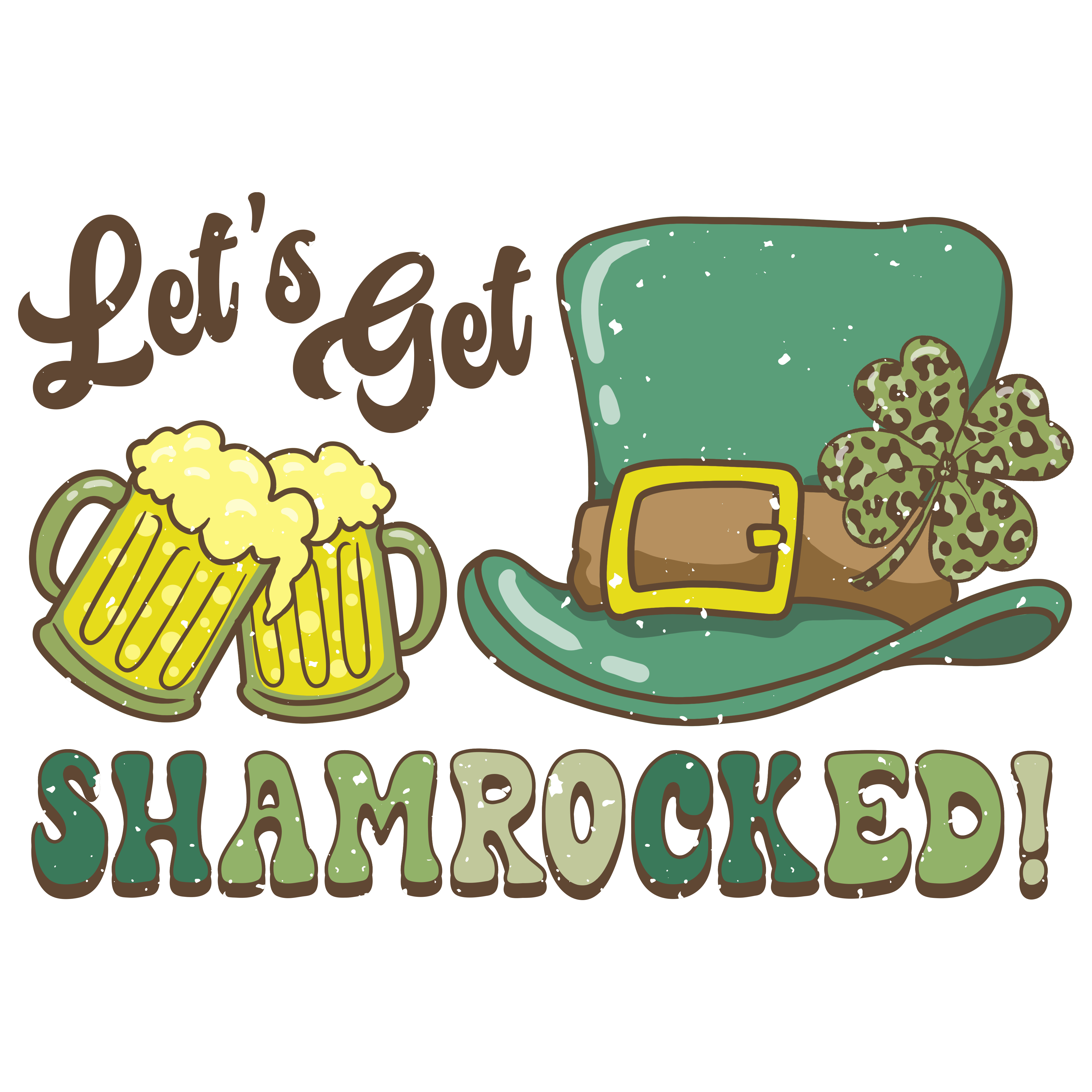 Let's Get Shamrocked Saint Patrick's Day Design | DTF Jersey