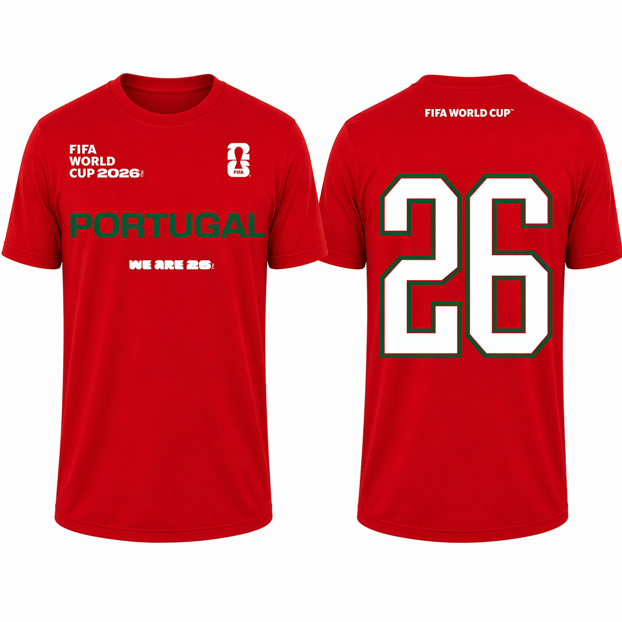 FIFA World Cup 2026 Portugal Shirt – Official "We Are 26" Team Portugal T-Shirt