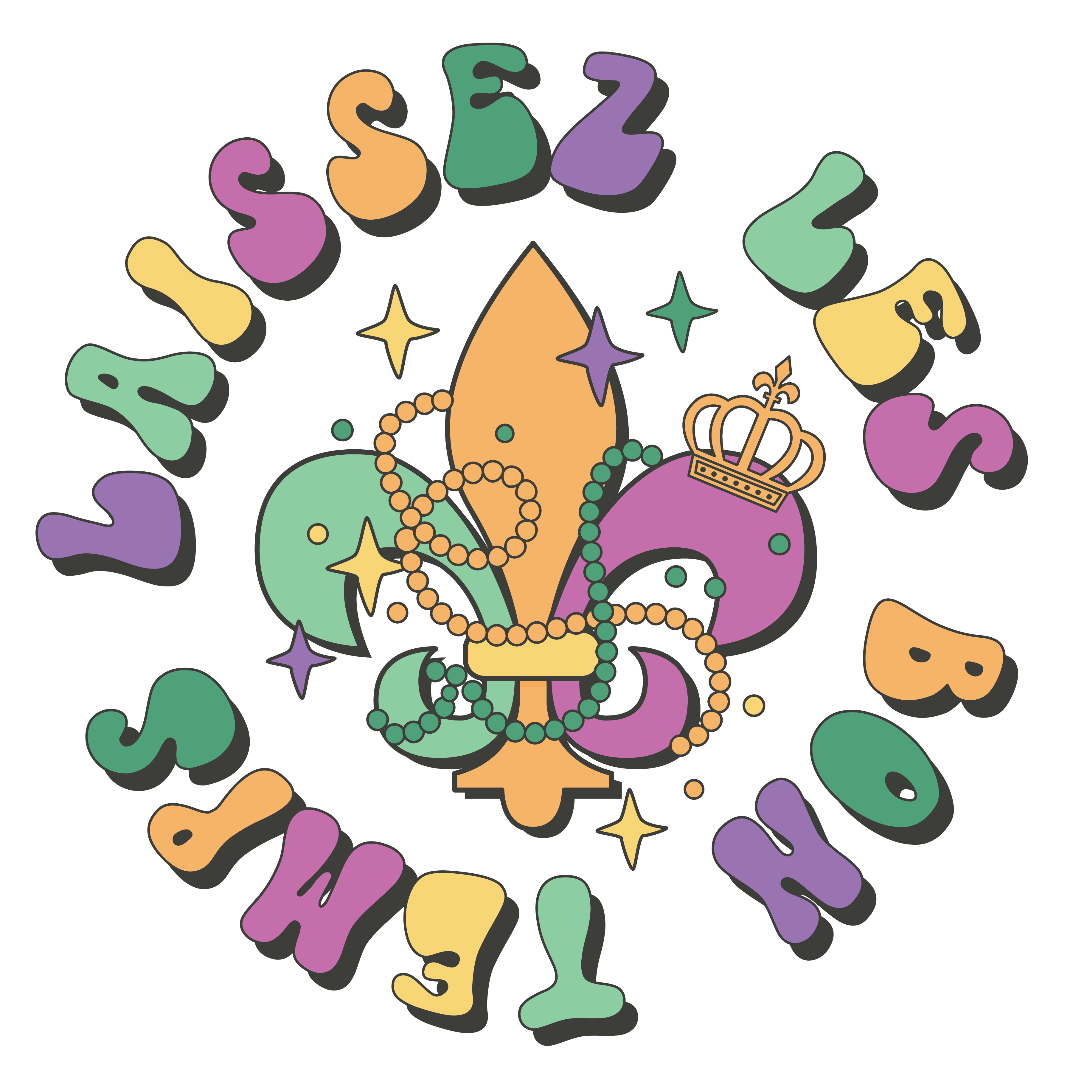 Laissez Les Bon Temps Mardi Gras Design | DTF Jersey