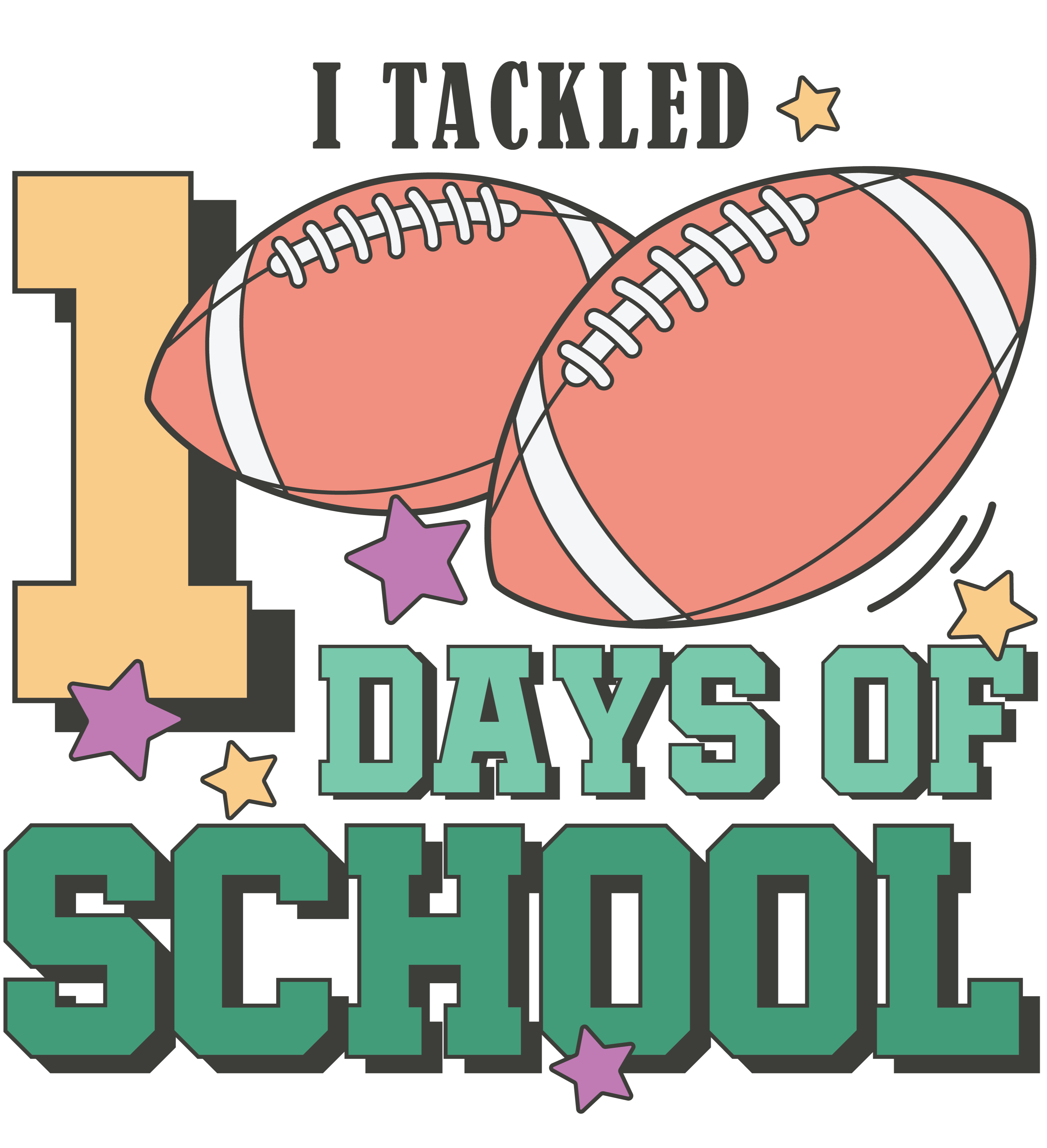 I Tackled 100 Days Of School | DTF Ready To Press Designs