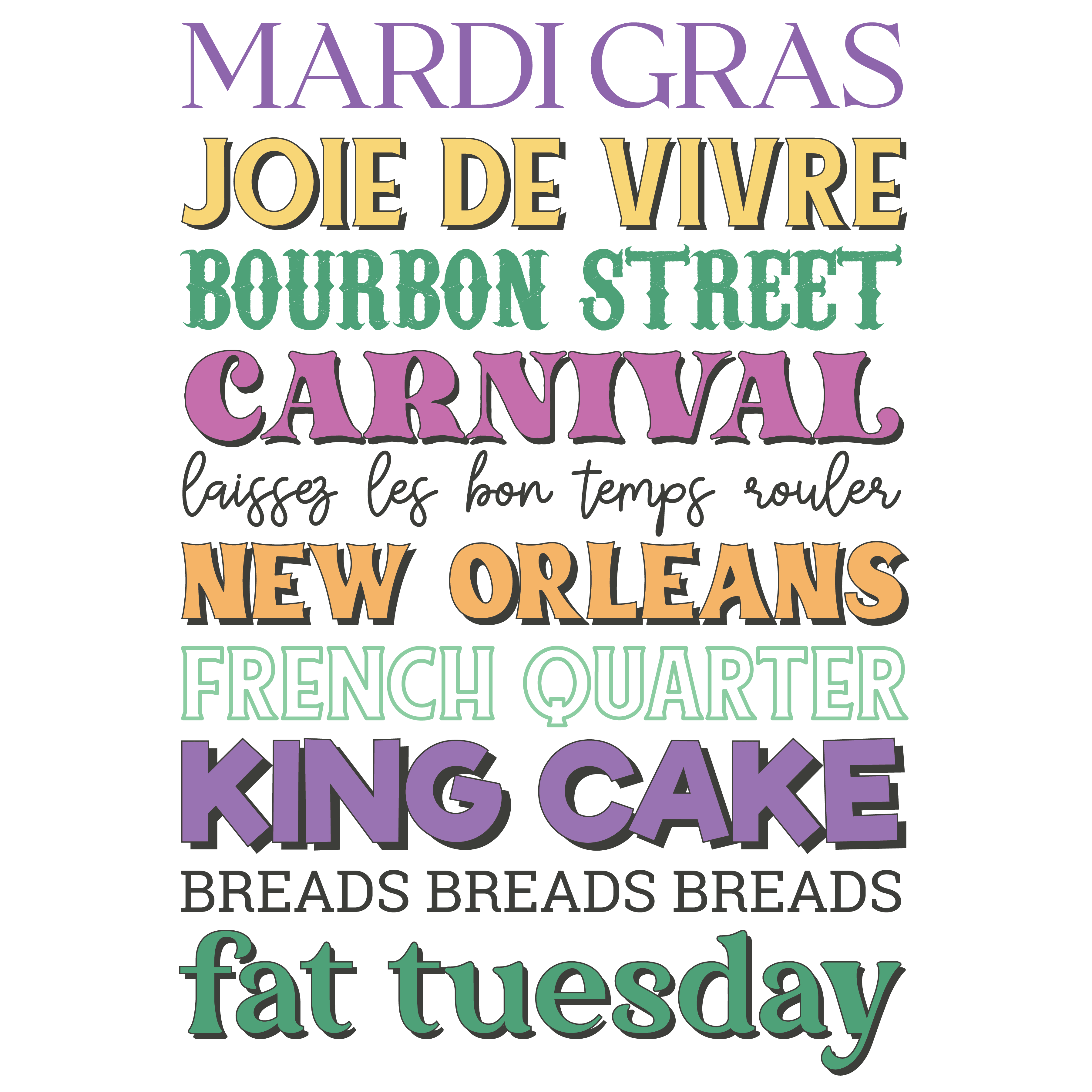 Mardi Gras Carnival DTF Design Ready Press V1 | DTF Jersey