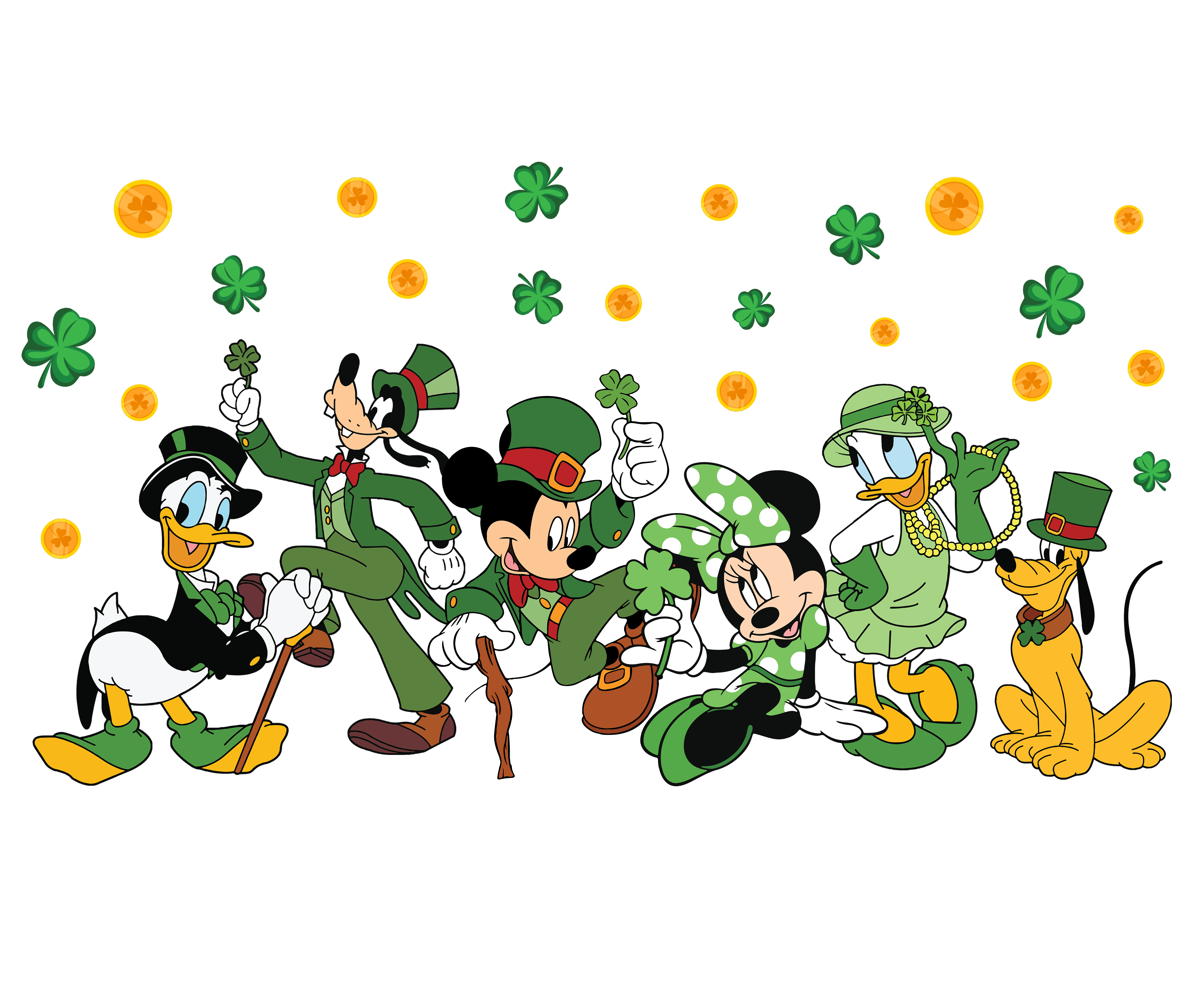 Mickey Mouse Happy St. Patrick's Friends Design | DTF Jersey