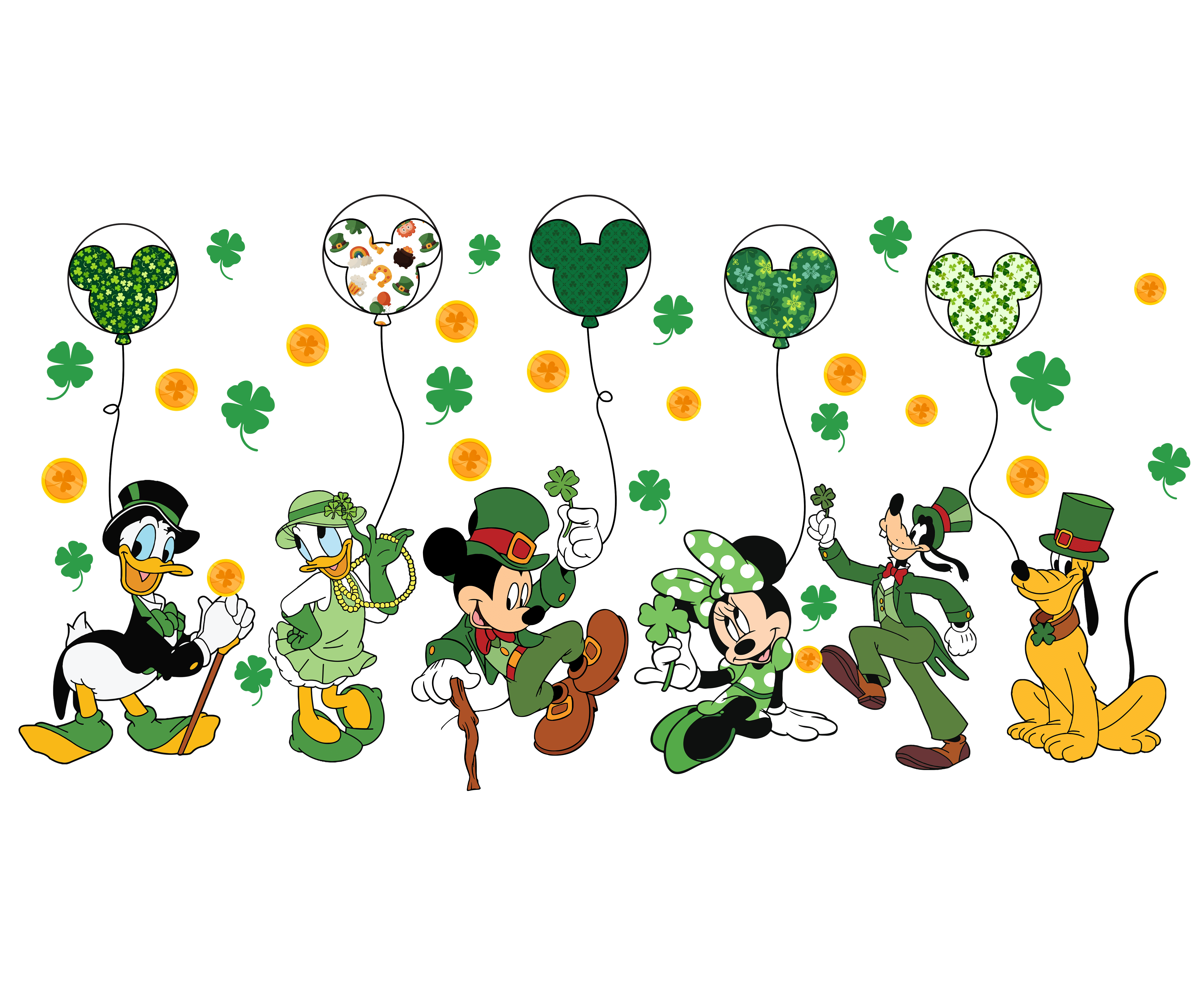 Mickey Mouse Friend St. Patrick's Day Design | DTF Jersey
