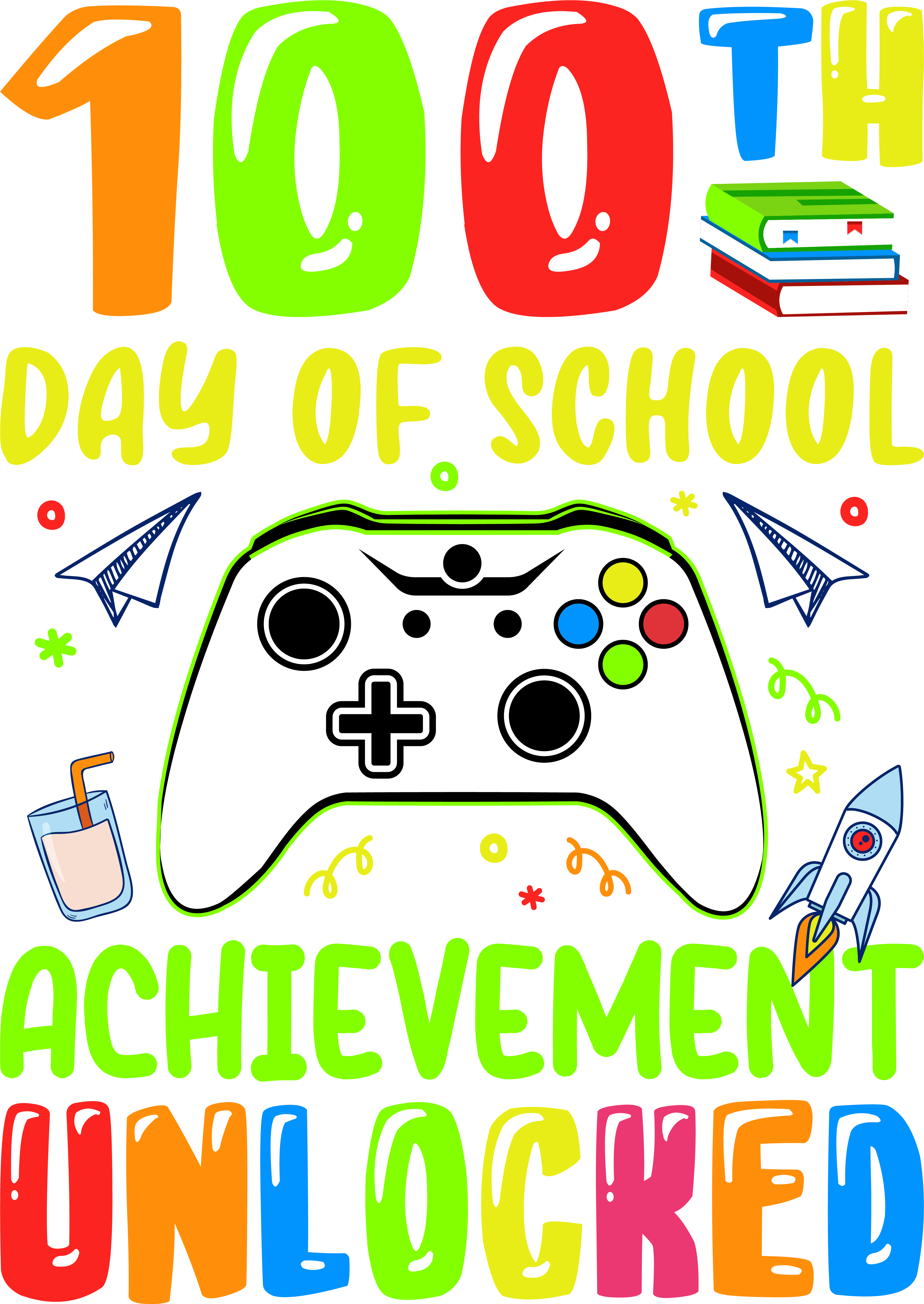 100 Days Brighter Teacher | DTF Ready To Press Designs