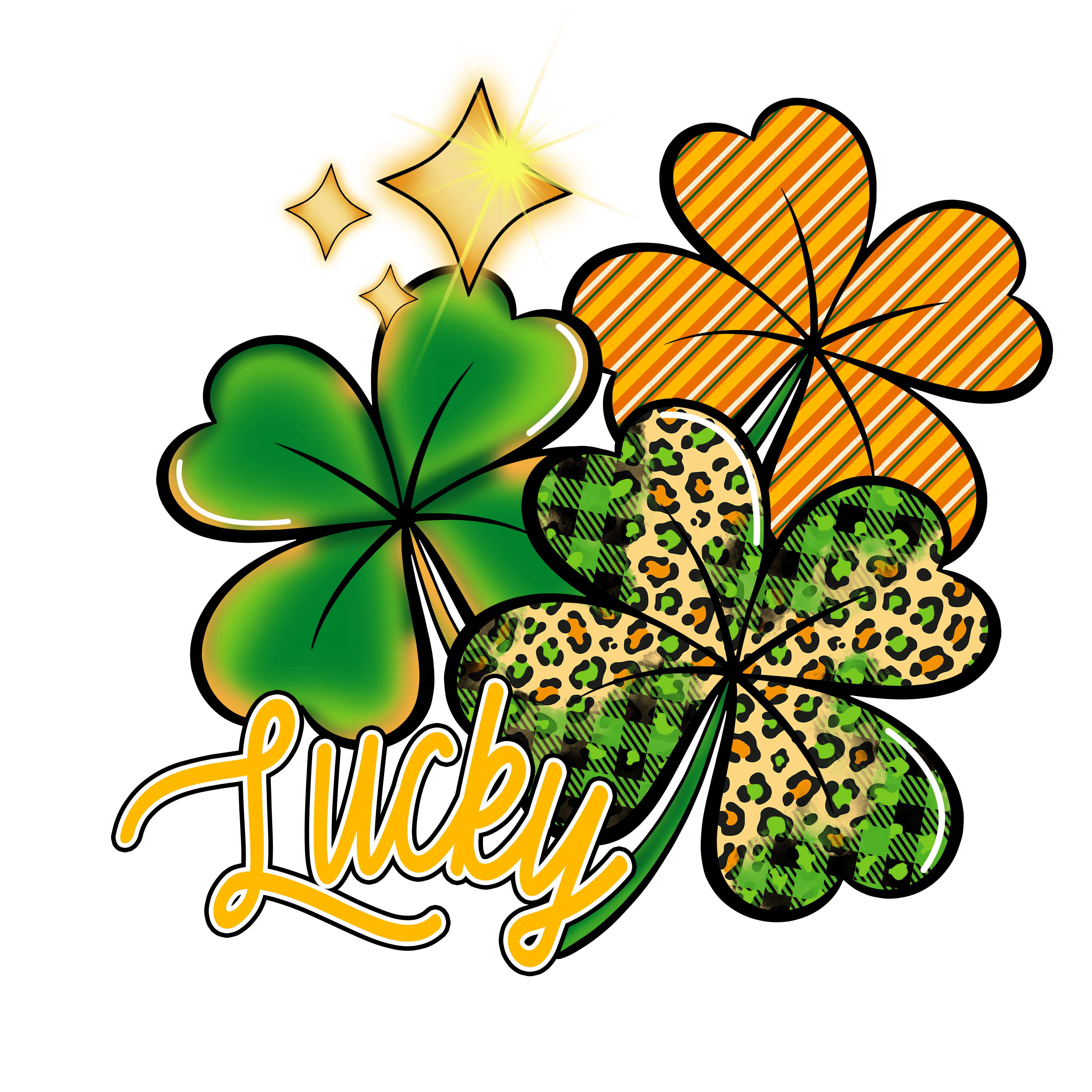 Lucky Clover Saint Patrick's Day Cheetah Design | DTF Jersey