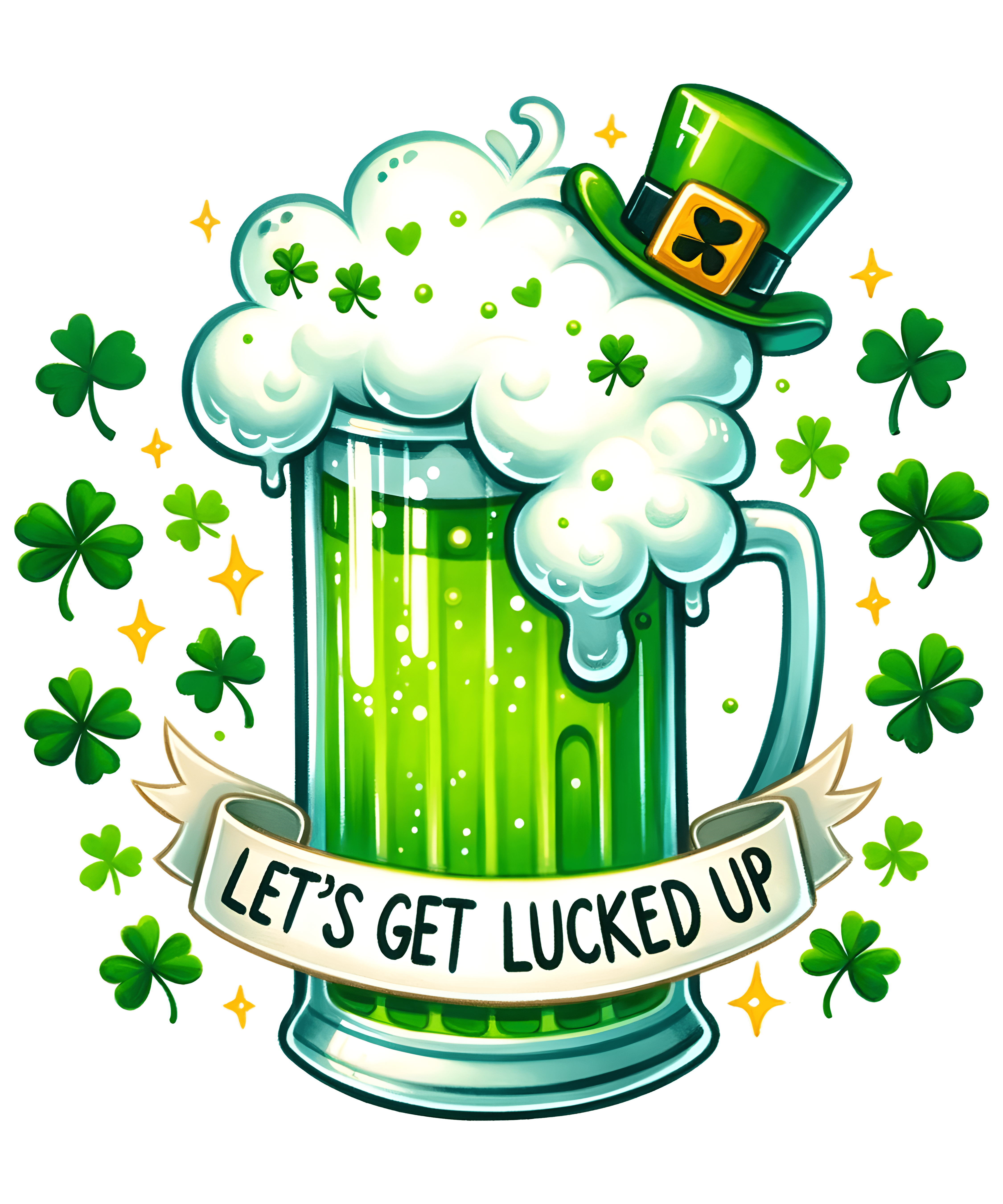 Saint Patrick's Day Lucy Spirits Design | DTF Jersey