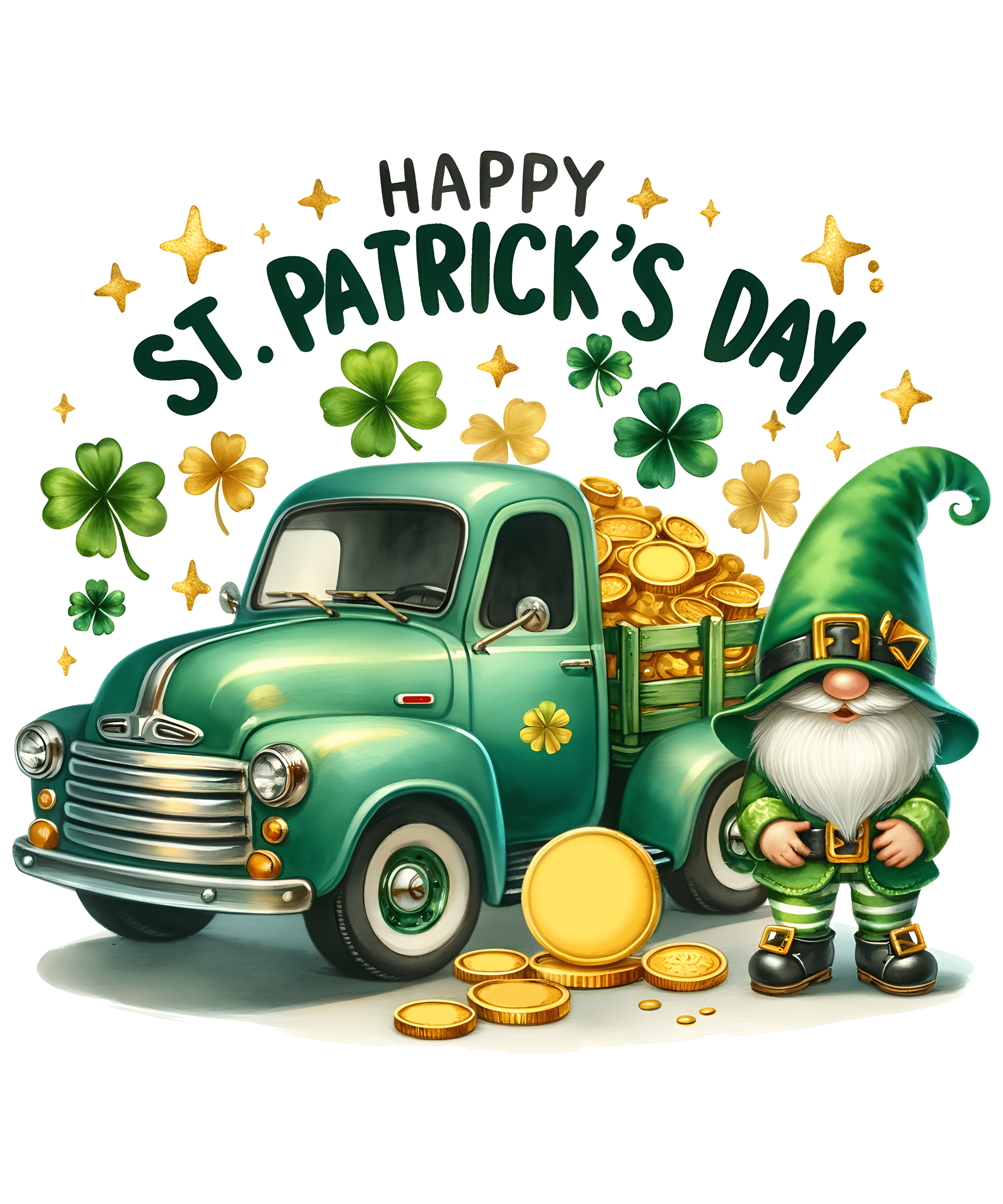 Happy St. Patrick's Day Cool Gnome Design | DTF Jersey