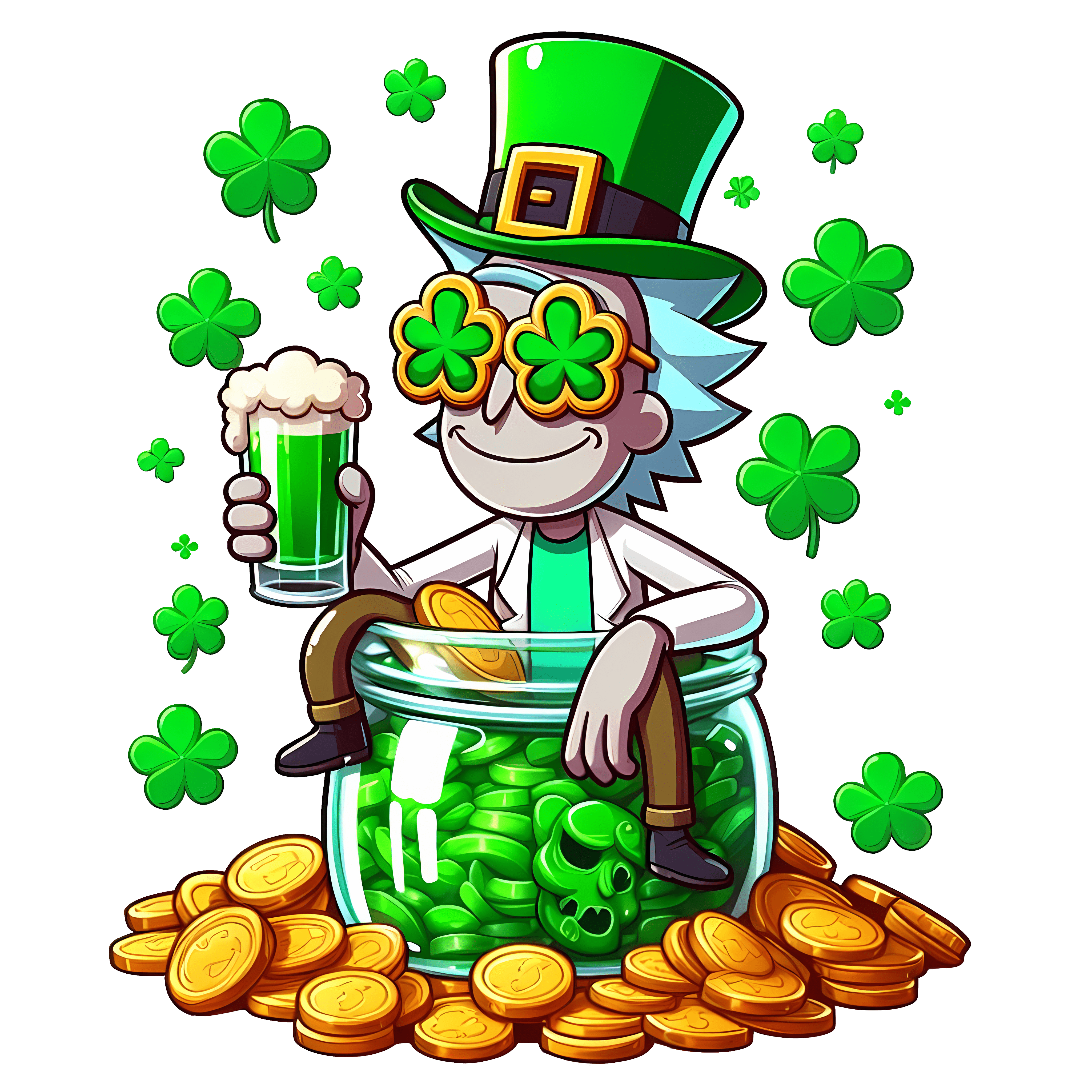 Rick Sanchez - Beer Lover St Patrick's Design | DTF Jersey