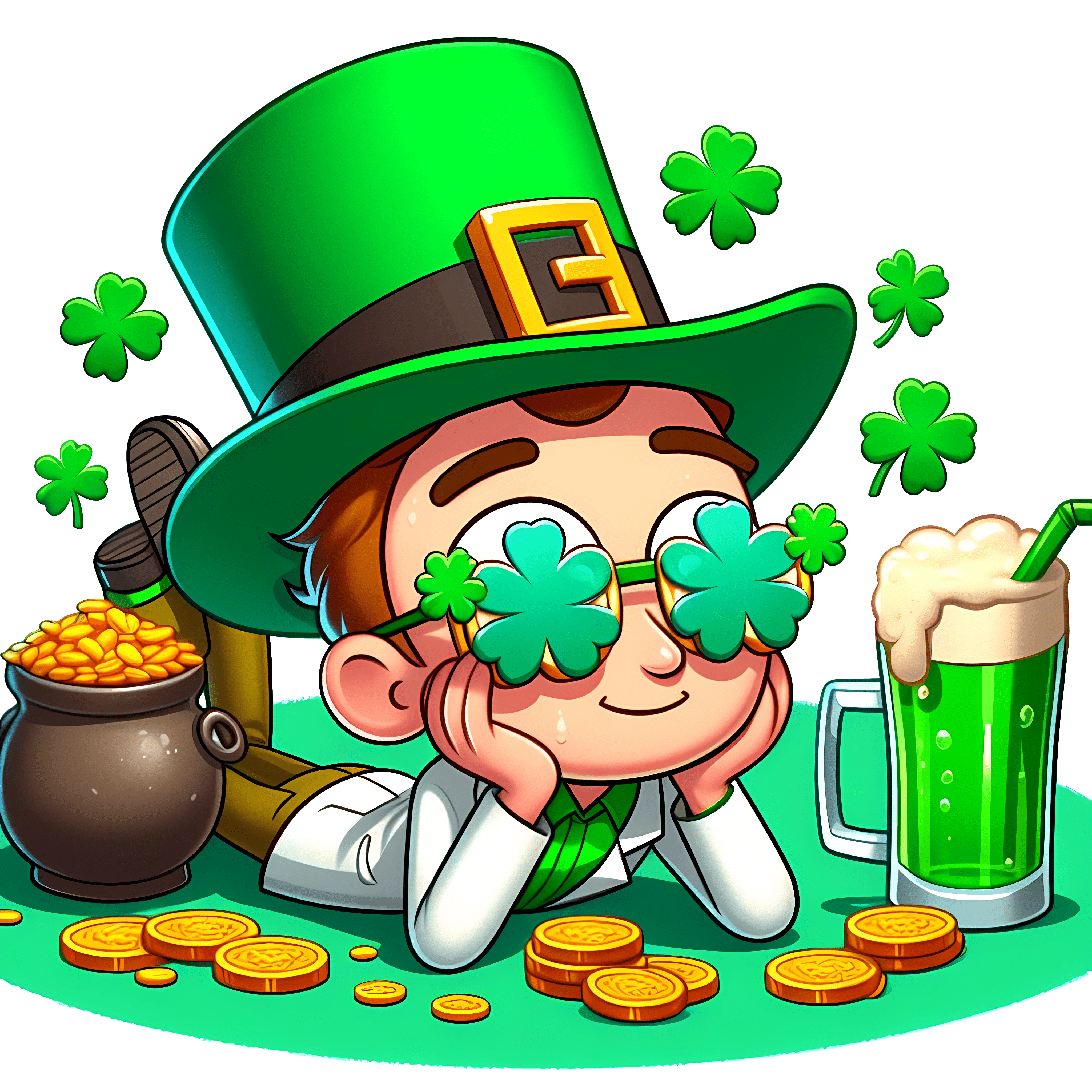 Morty Beer Drinking St Patty Day Design | DTF Jersey