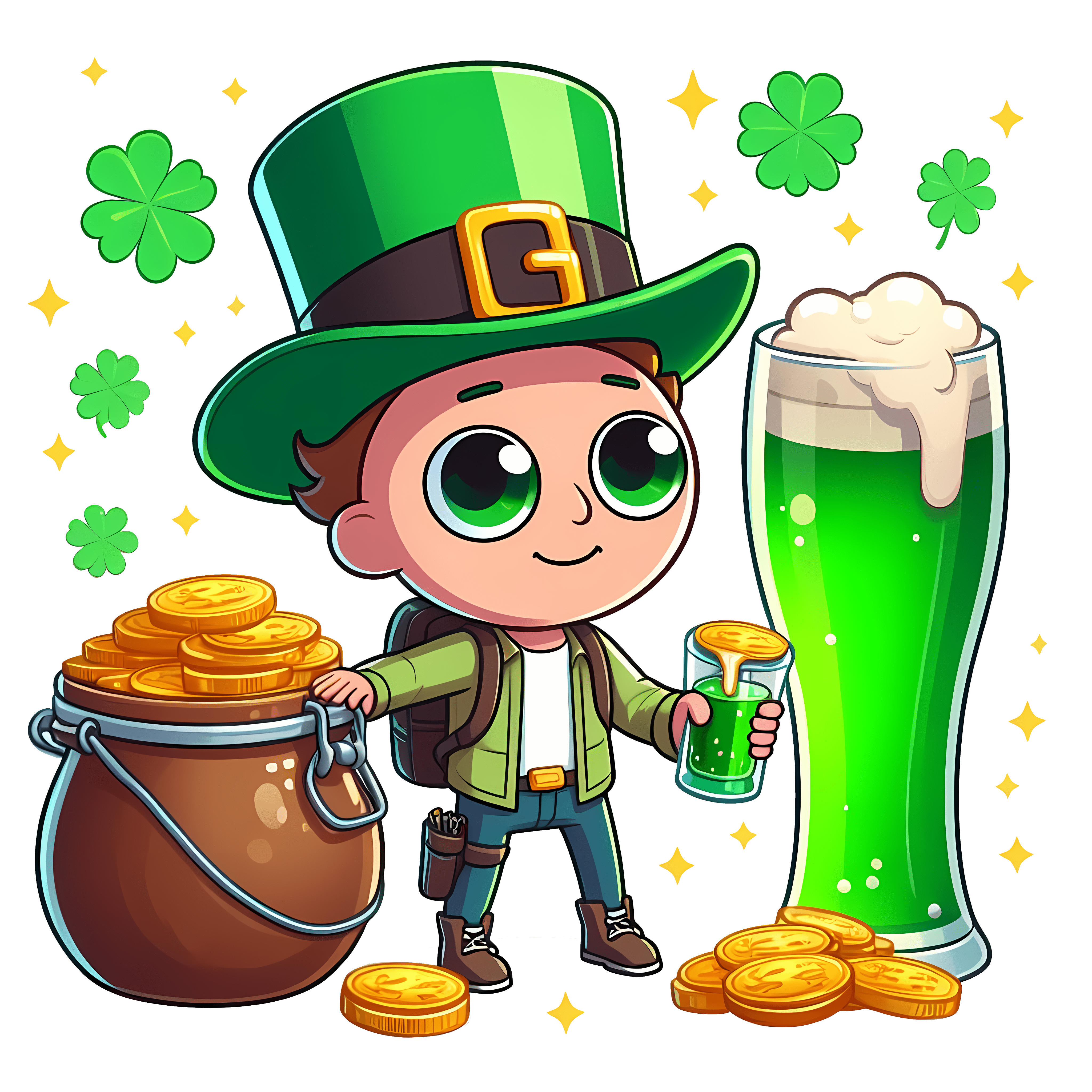 Morty Beer Drink Saint Patrick's Design | DTF Jersey