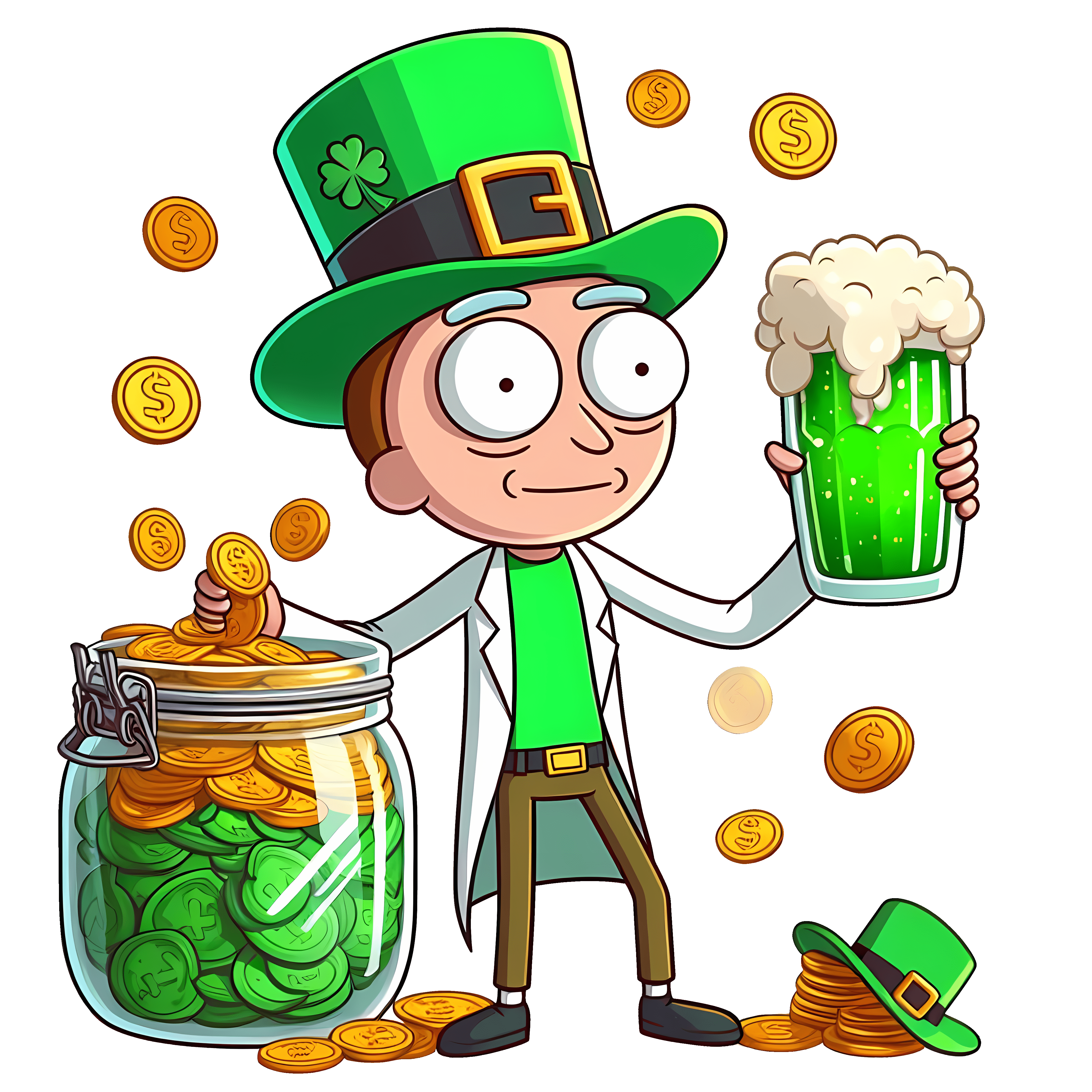 Rick and Morty Saint Patrick's Day Design | DTF Jersey