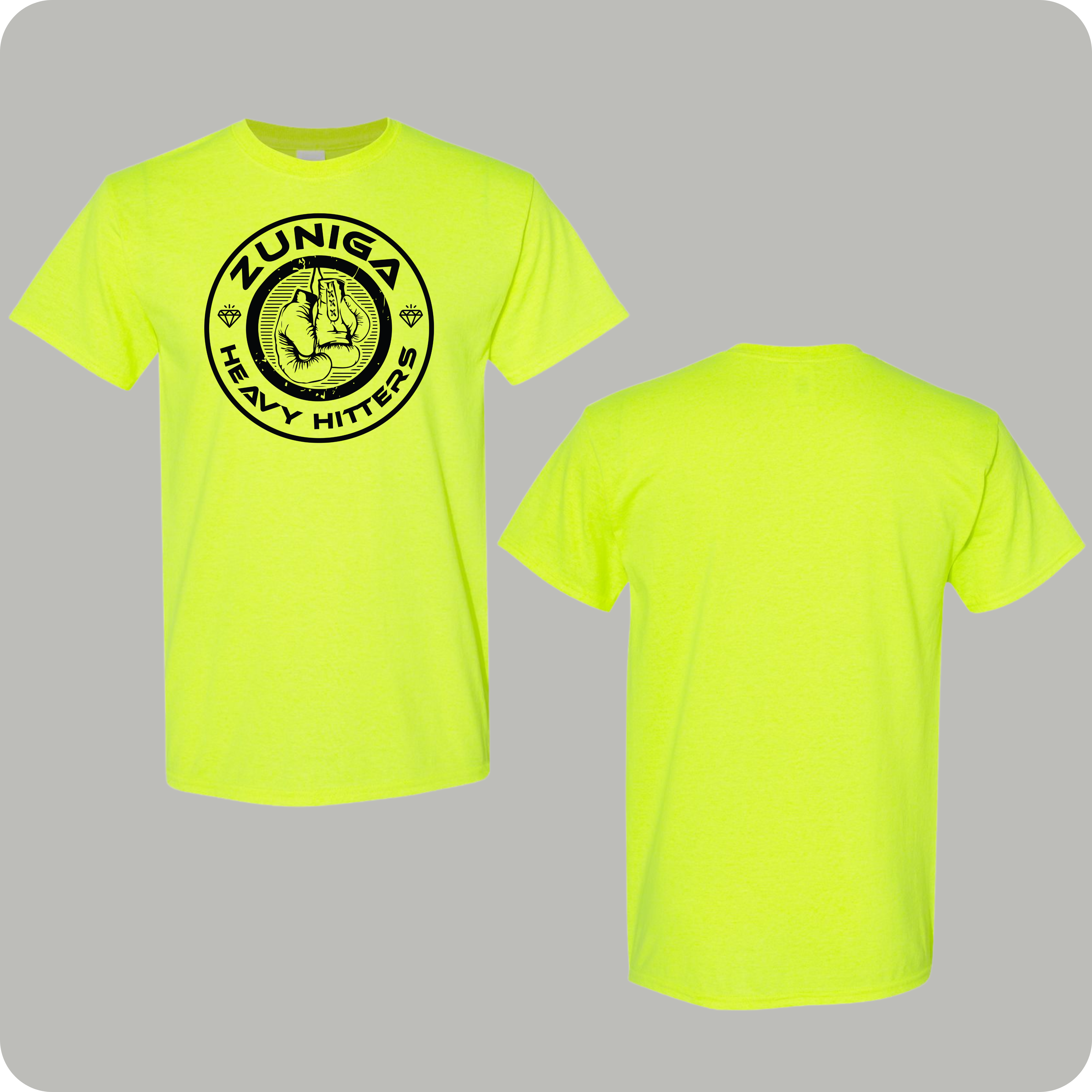 Heavy Hitters - Neon Tshirt - Front Design