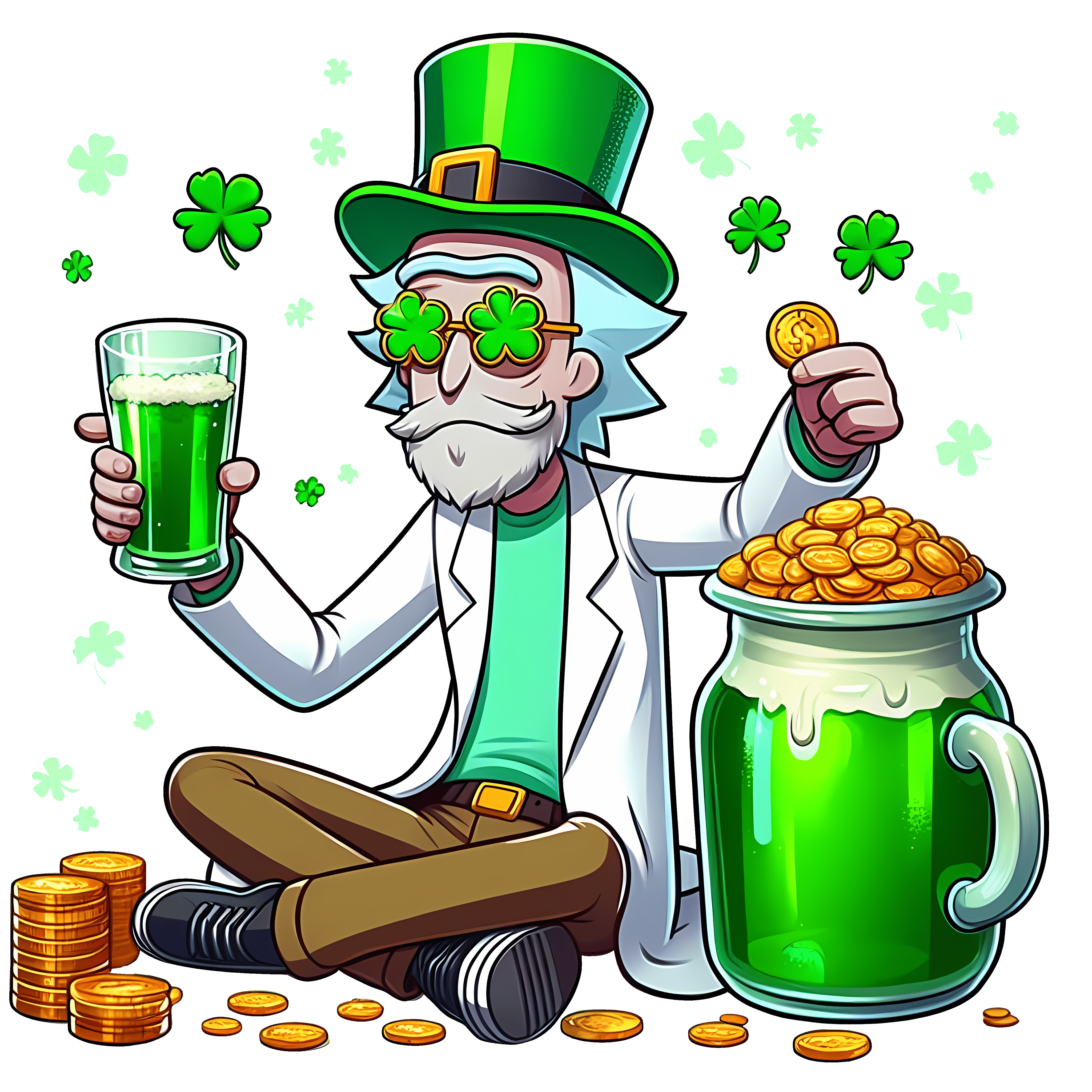 Rick Sanchez Beer St Patrick's Day Design | DTF Jersey
