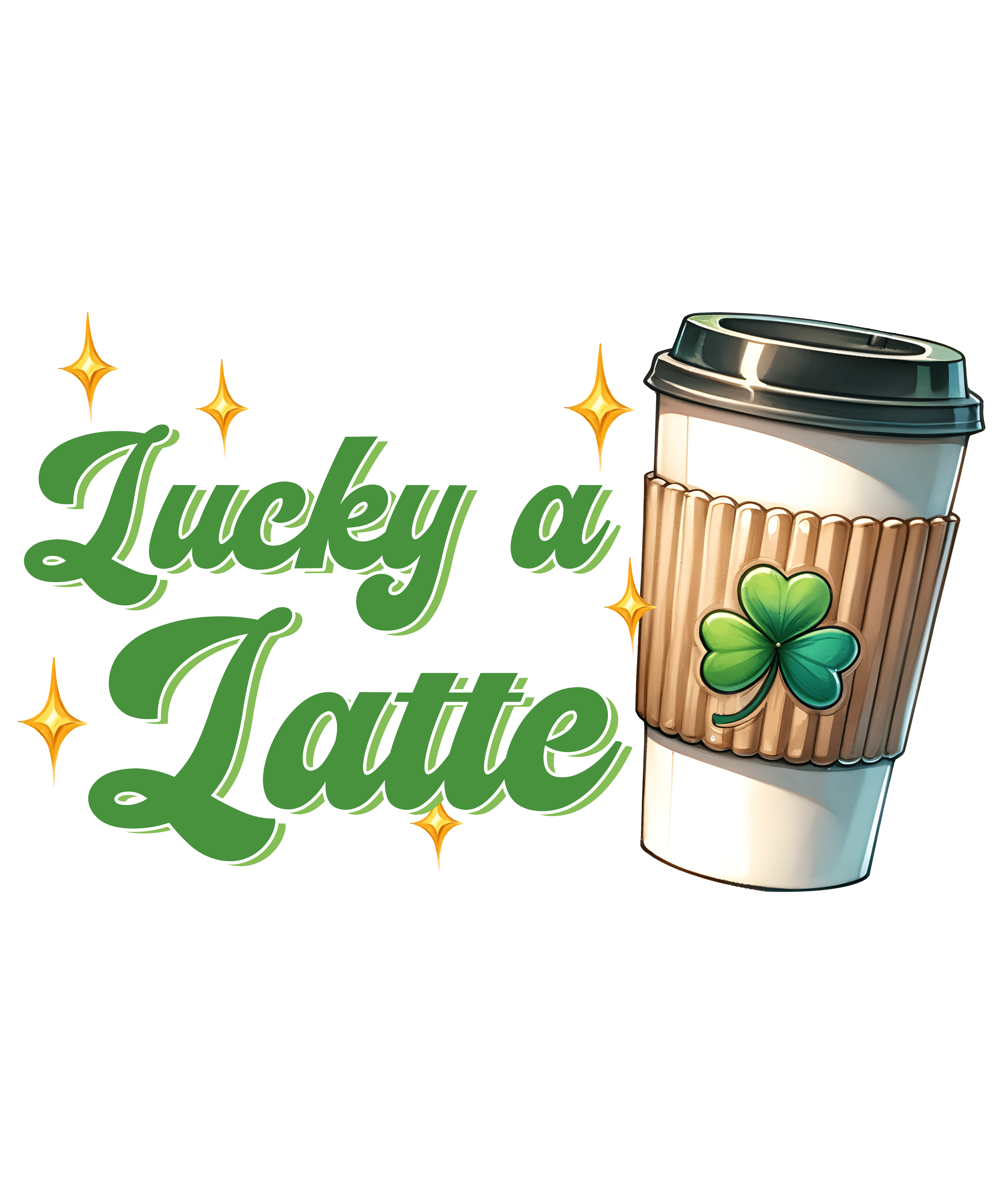Happy Patrick's Day Coffee Latte Design | DTF Jersey