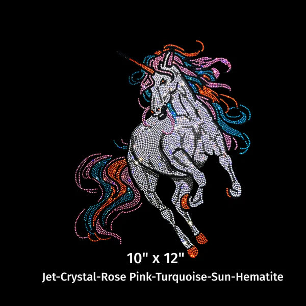 Fearless Unicorn Rhinestone Hot Fix Transfer | Style 23011