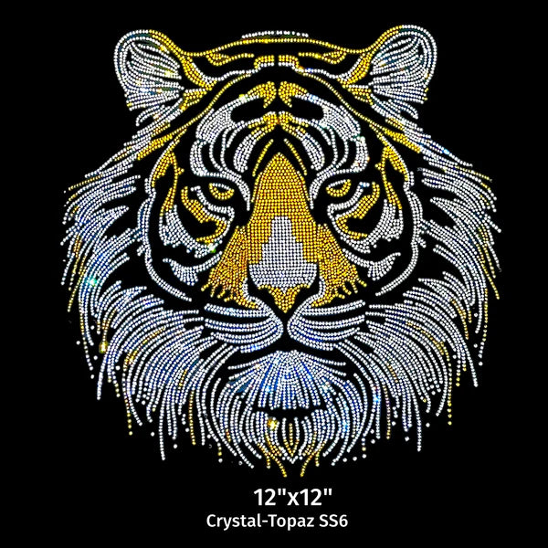 Tiger Rhinestone Hot Fix Transfer | Style 24010
