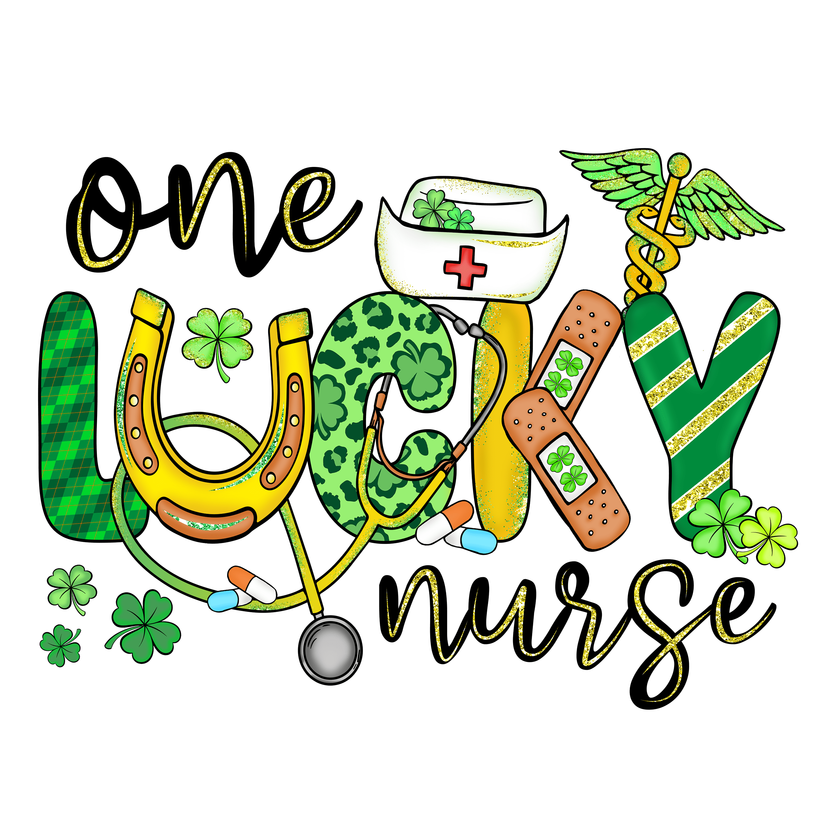 One Lucky Nurse St. Patrick's Day DTF Ready | DTF Jersey