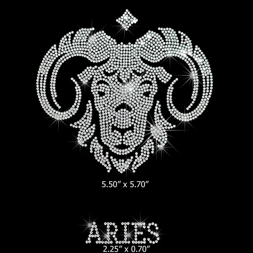 Aries Rhinestone Hot Fix Transfer | Style 25053