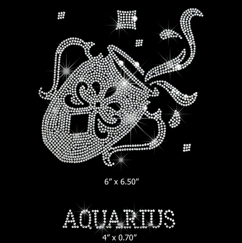 Aquarius Rhinestone Hot Fix Transfer | Style 25056