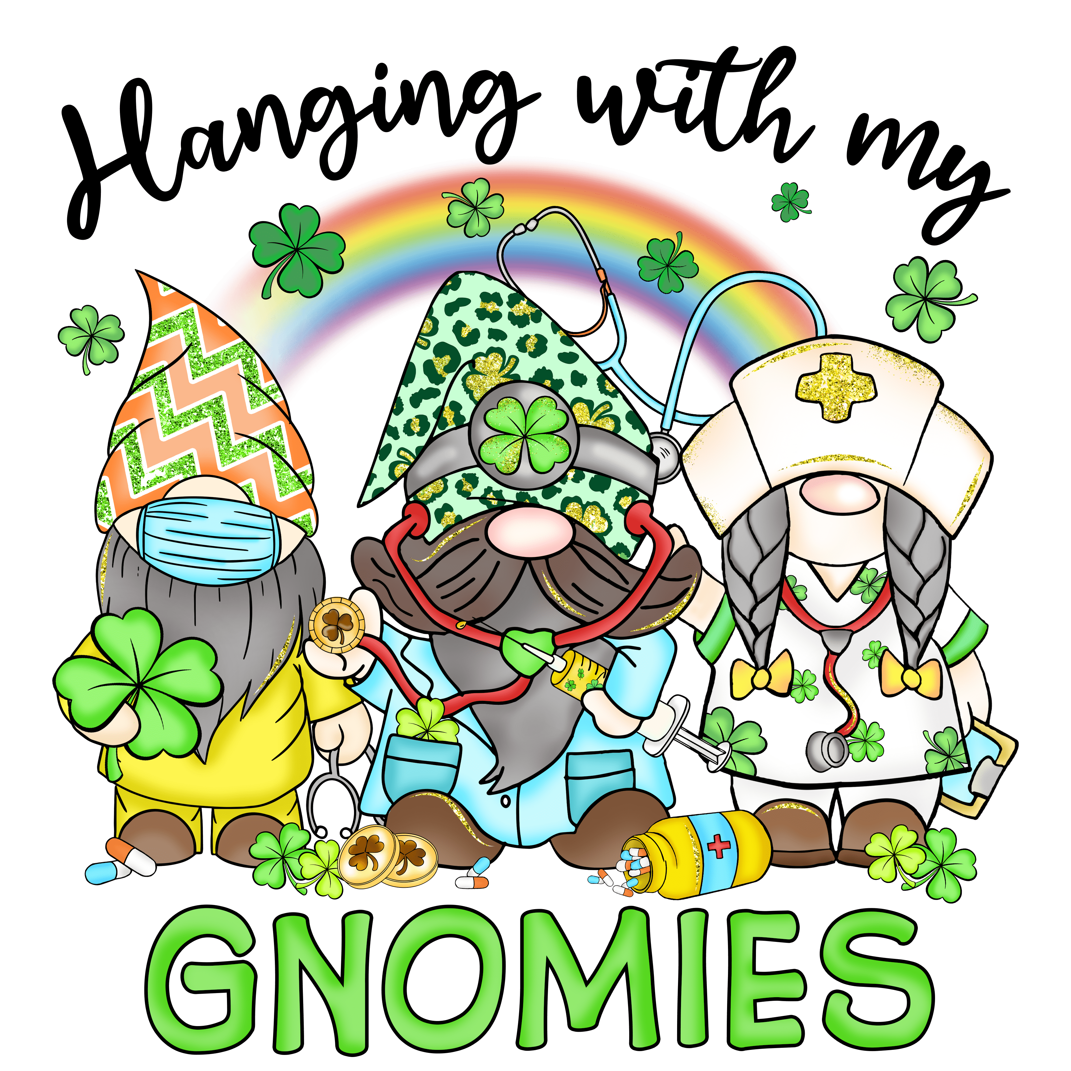 Hanging with My Gnomies St. Patrick's Design | DTF Jersey
