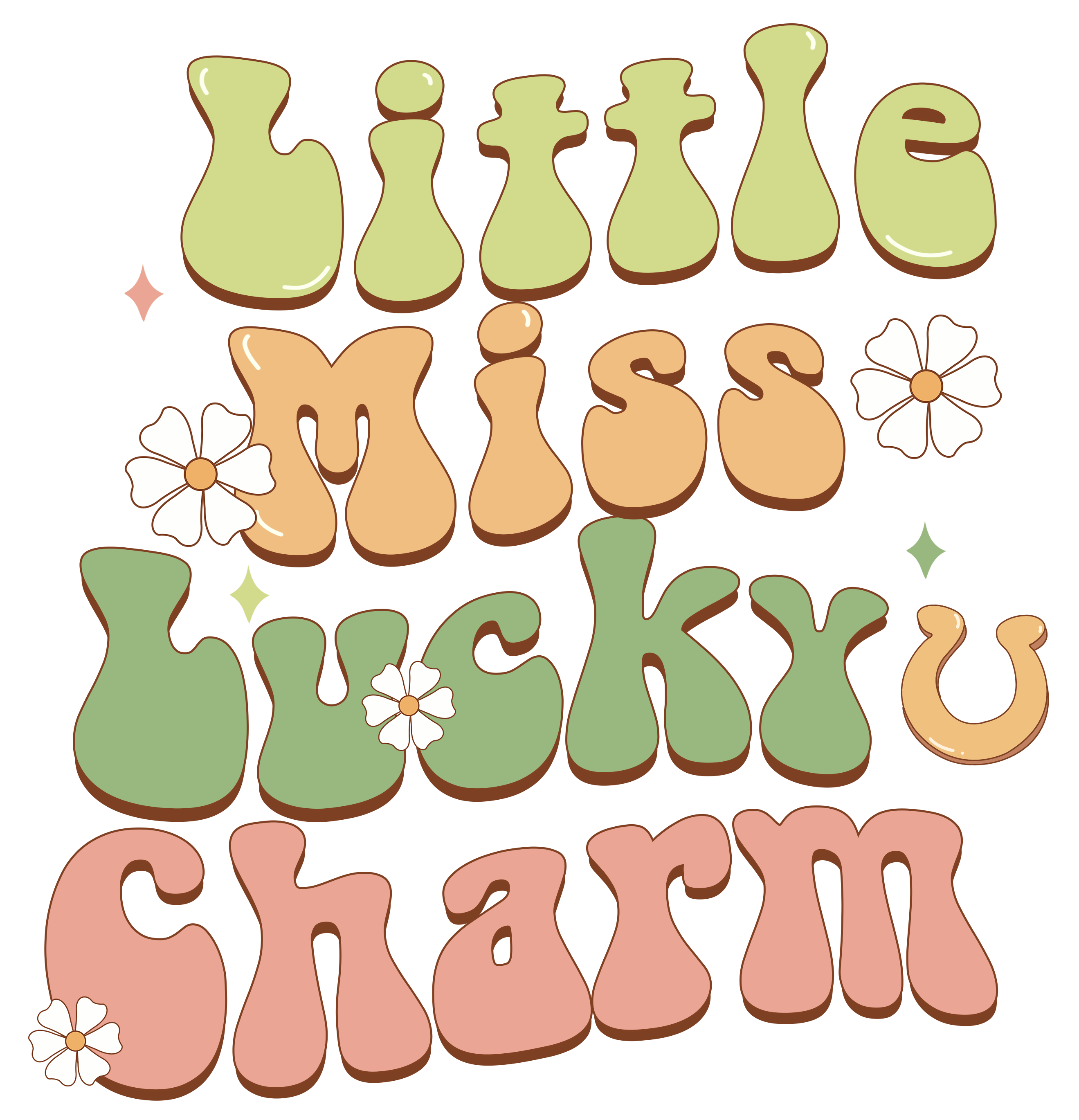 Little Miss Lucky Charm Design - DTF Ready To Press