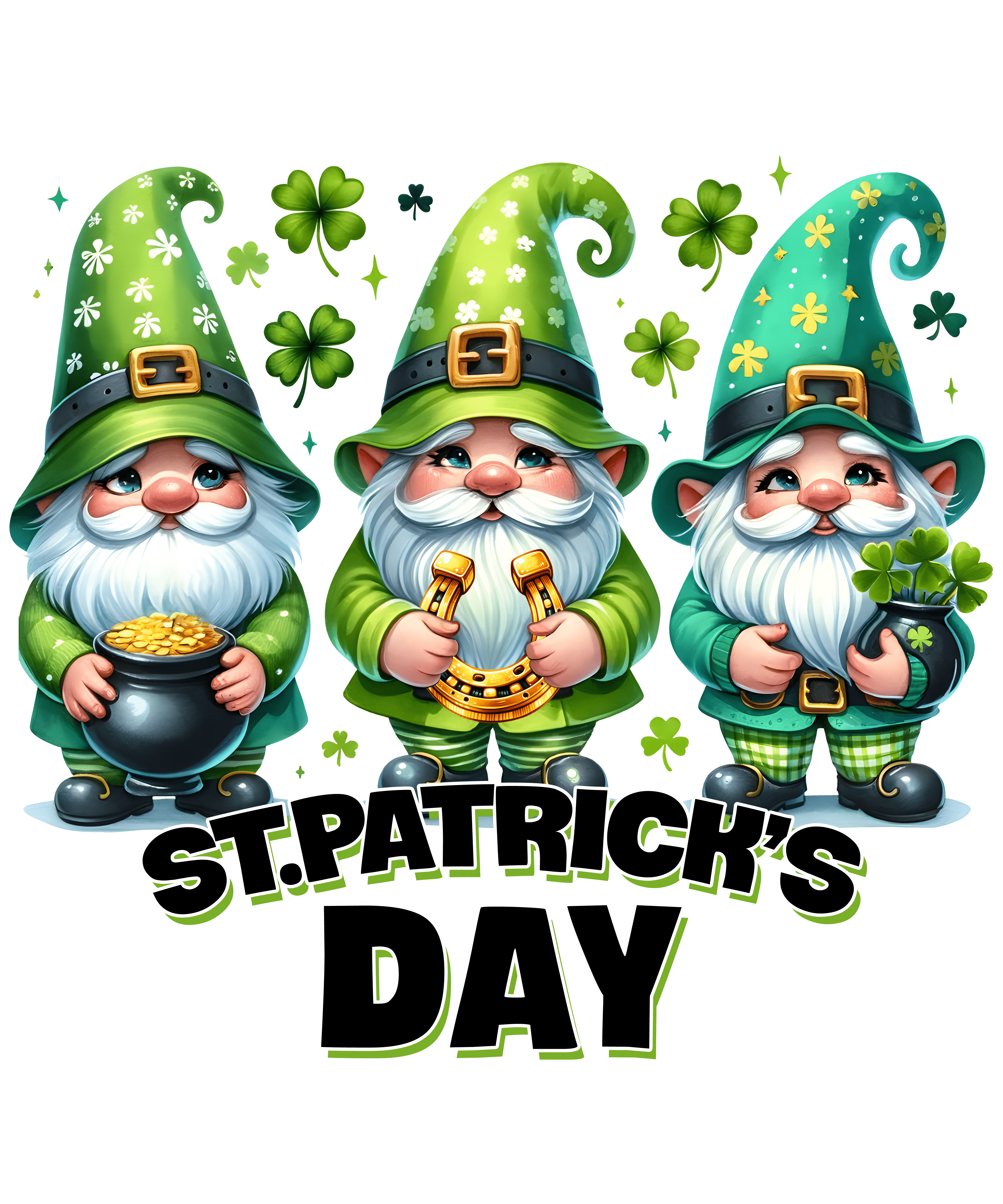 St. Patrick's Day Cute Gnome Design | DTF Jersey