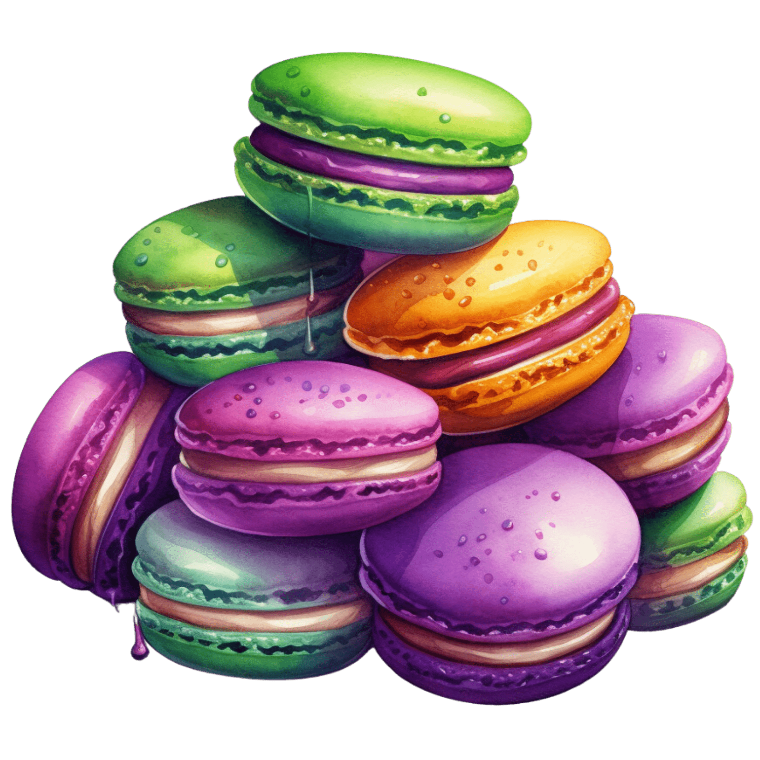 Mardi Gras Macaron Lover Design - DTF Ready To Press