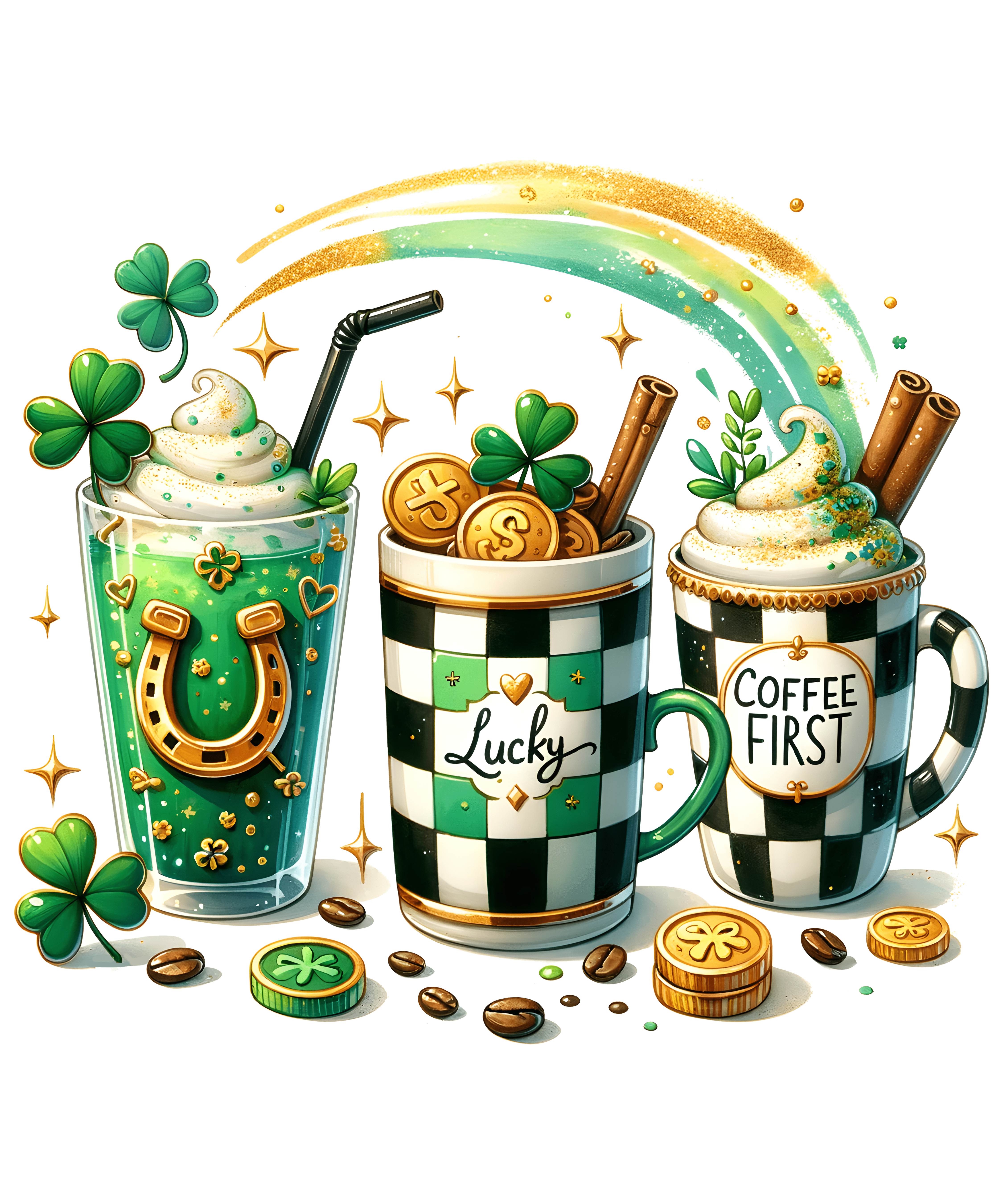 Saint Patrick's Day Coffee Lover Design | DTF Jersey