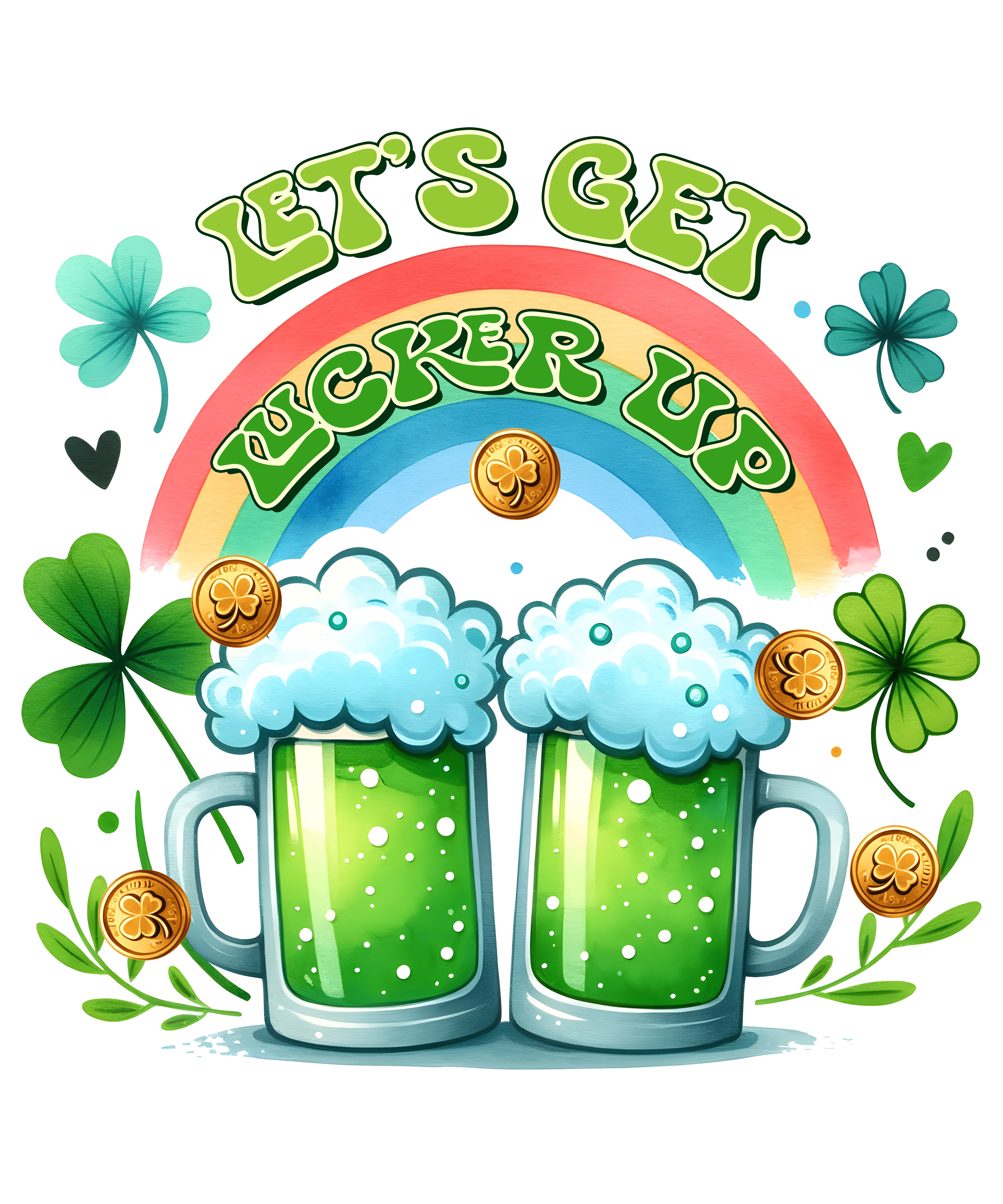Saint Patty's Day - Let's Get Lucked Up Design | DTF Jersey