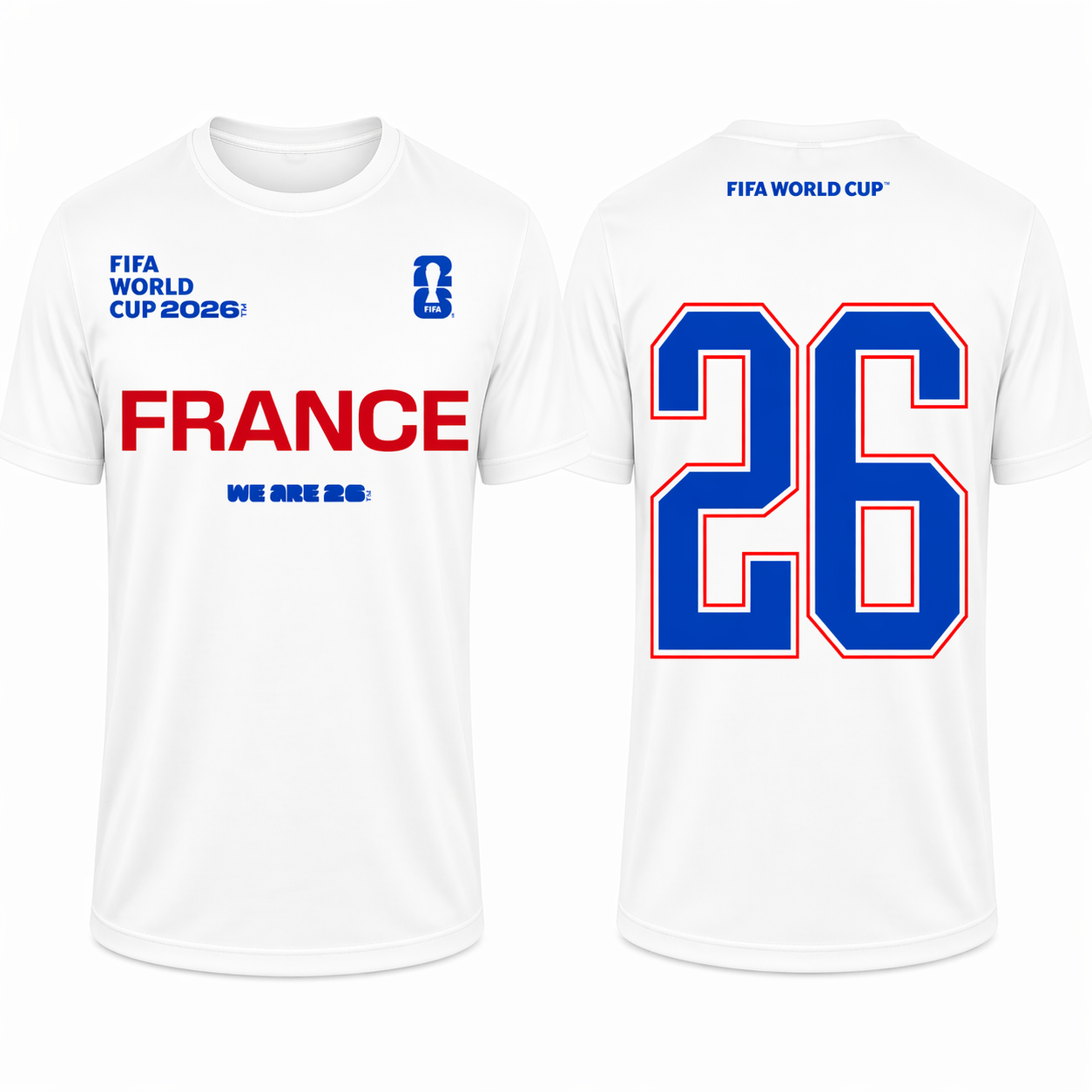 FIFA World Cup 2026 France Shirt – Official "We Are 26" Team France T-Shirt