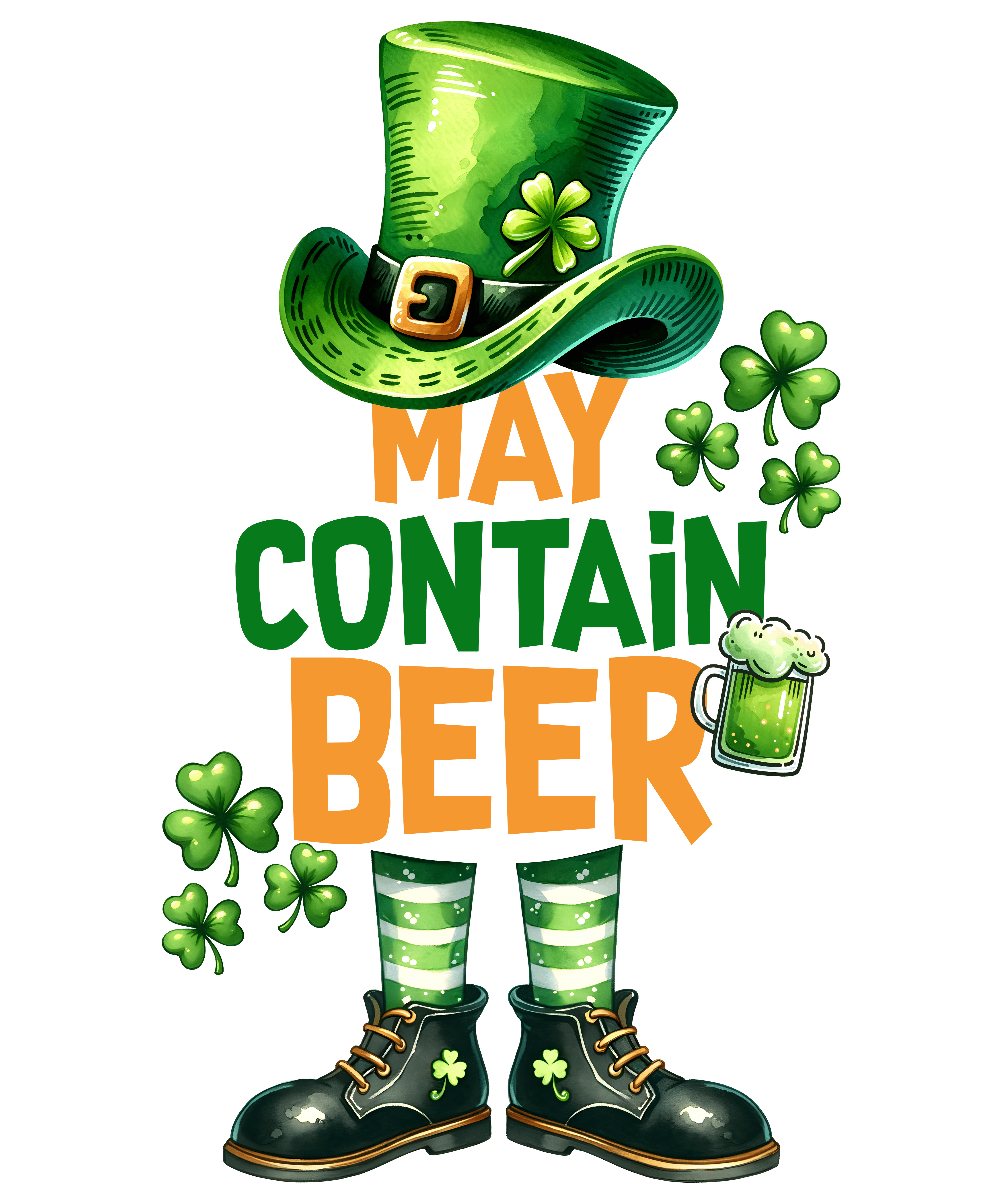 Funny Patrick's Day May Contain Beer Irish | DTF Jersey