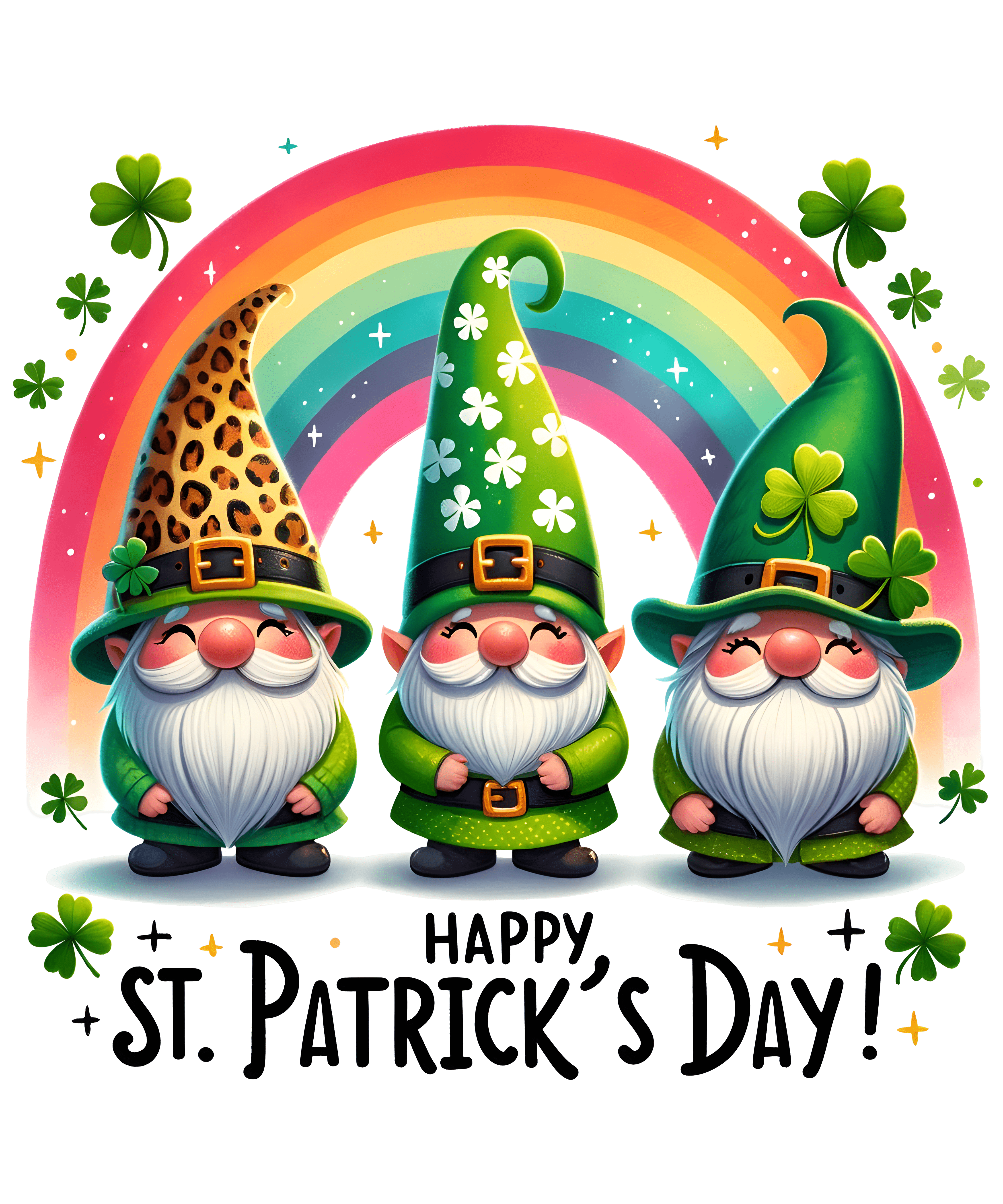 Happy St. Patrick's Day Irish Gnome Design | DTF Jersey