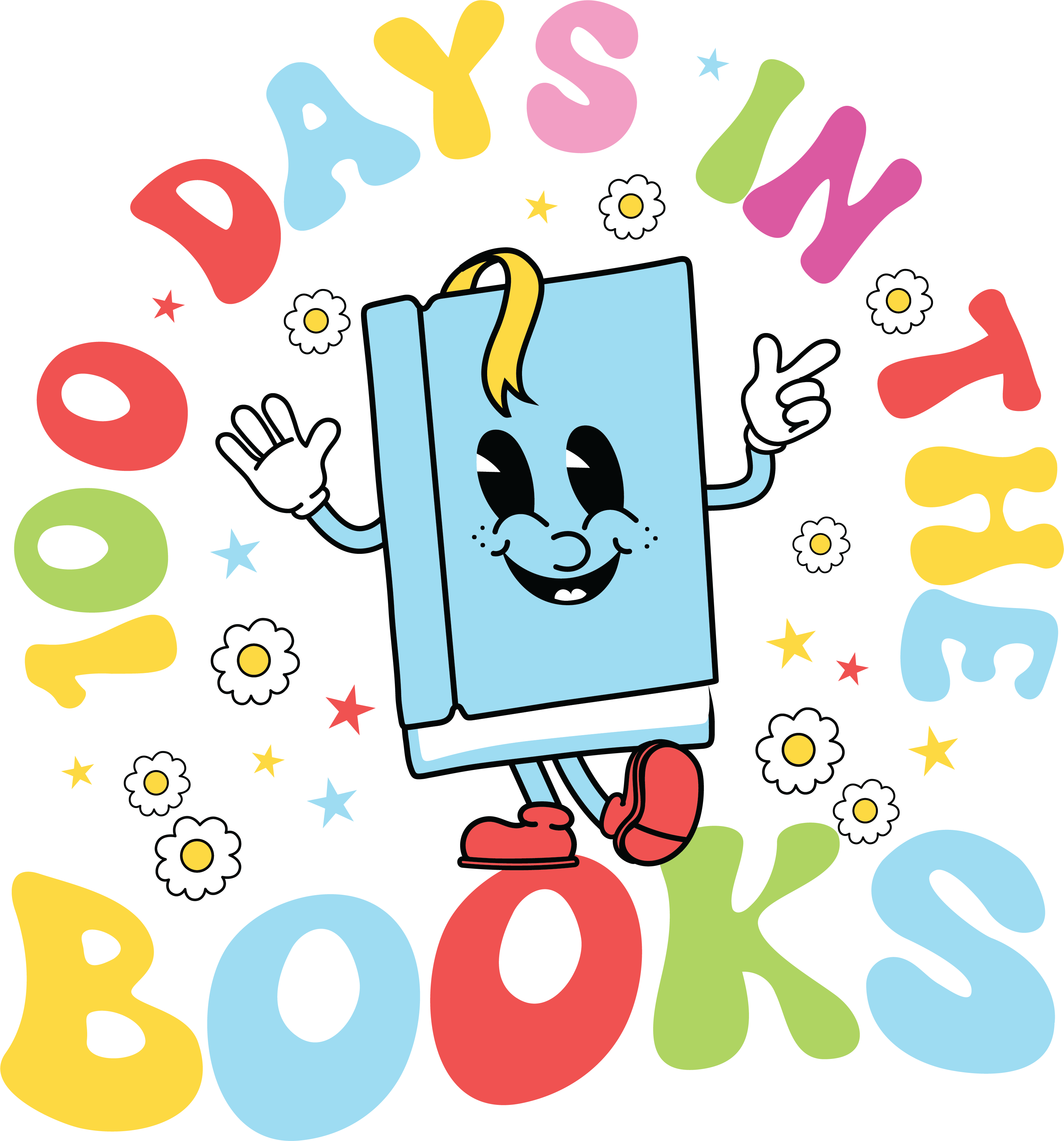 100 Days in the Books Teacher | DTF Ready To Press Designs